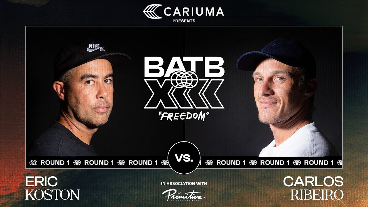 BATB 13 continues as Eric Koston takes on Carlos Ribeiro in the 2nd game of BATB 13: Freedom, presented by CARIUMA @cariumabrand 2 down. 30 to go...<br /><br />Exclusive autographed Round 1 BATB 13 Finals Night Ticket Boards signed by Eric Koston and Carlos Ribeiro are now available in The Canteen!<br /><br />https://canteen.theberrics.com/collections/batb-13<br /><br />Subscribe to The Berrics: http://bit.ly/TheBerricsYoutube<br /><br />The Berrics is one of the world's largest skateboarding media companies founded by professional skateboarders Steve Berra and Eric Koston in December of 2007 that covers skate news, video parts, contests, music, culture, and more. Berra + Eric = Berrics<br /><br />With over 10,000 skateboarding videos under their belt, including Battle at The Berrics, Do A Kickflip and Life on Video, The Berrics is not only one of the most popular online platforms in skate culture but one of the most famous skate spots in the world. Tune in regularly to watch videos with @TonyHawk, @Prod84skate, @nyjah, Yuto Horigome, Rayssa Leal and many more.<br /><br />Subscribe to The Berrics: http://bit.ly/TheBerricsYoutube<br /><br />Daily Videos and More: http://theberrics.com<br />Shop our Online Store: https://canteen.theberrics.com/<br />Follow The Berrics on Instagram: http://instagram.com/berrics<br />Follow The Berrics on TikTok: https://www.tiktok.com/@berrics?<br />Follow The Berrics on Facebook: http://fb.com/berrics<br />Follow The Berrics on Twitter: http://twitter.com/berrics<br /><br />#Skateboarding #Berrics #TheBerrics #SkateboardingIsFun