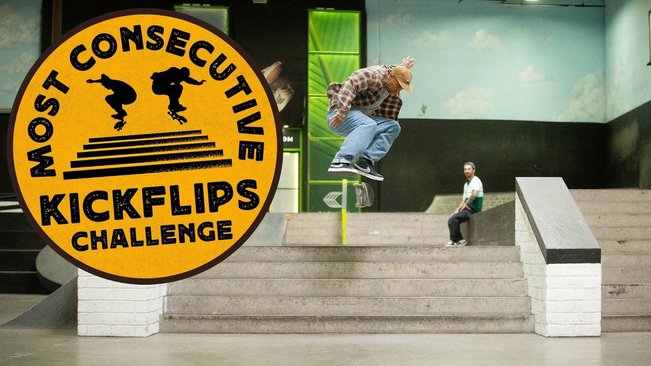 Eric Koston is back with another challenge for kickflip week! Sean Malto, Jake Anderson, Dan Plunkett, Tony Huffnagle, and Eric Koston head to the stairs to see who has the most consecutive kickflip of the group. Last man standing wins!<br /><br />Stay tuned for more Kickflip content coming this week as we lead into #NationalDoAKickflipDay this Saturday April, 29th and don’t forget to grab an Autographed Eric Koston “Do A Kickflip!” Skate Mental board available now in The Canteen!<br /><br />https://canteen.theberrics.com/products/autographed-eric-koston-do-a-kickflip-deck<br /><br />Subscribe to The Berrics: http://bit.ly/TheBerricsYoutube<br /><br />The Berrics is one of the world's largest skateboarding media companies founded by professional skateboarders Steve Berra and Eric Koston in December of 2007 that covers skate news, video parts, contests, music, culture, and more. Berra + Eric = Berrics<br /><br />With over 10,000 skateboarding videos under their belt, including Battle at The Berrics, Do A Kickflip and Life on Video, The Berrics is not only one of the most popular online platforms in skate culture but one of the most famous skate spots in the world. Tune in regularly to watch videos with @TonyHawk, @Prod84skate, @nyjah, Yuto Horigome, Rayssa Leal and many more.<br /><br />Subscribe to The Berrics: http://bit.ly/TheBerricsYoutube<br /><br />Daily Videos and More: http://theberrics.com<br />Shop our Online Store: https://canteen.theberrics.com/<br />Follow The Berrics on Instagram: http://instagram.com/berrics<br />Follow The Berrics on TikTok: https://www.tiktok.com/@berrics?<br />Follow The Berrics on Facebook: http://fb.com/berrics<br />Follow The Berrics on Twitter: http://twitter.com/berrics<br /><br />#Skateboarding #Berrics #TheBerrics #SkateboardingIsFun