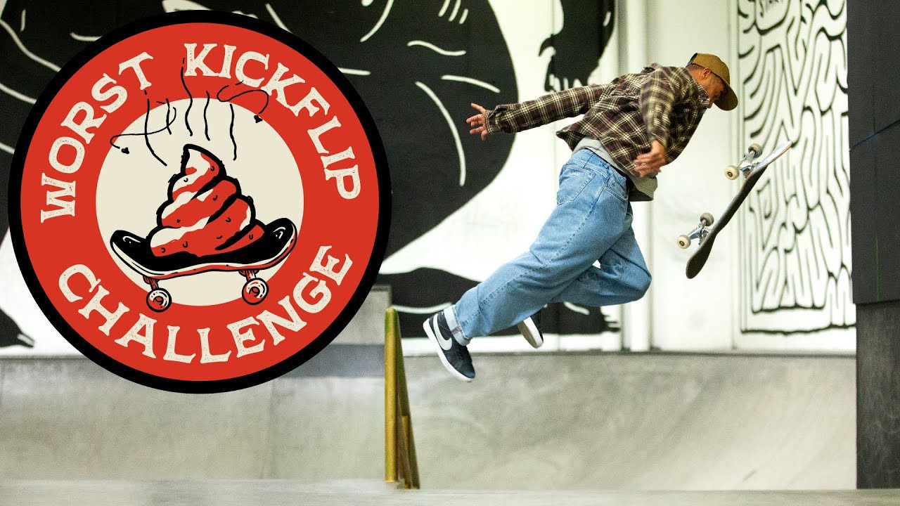 We kicked off ‘Kickflip Week’ yesterday with Luan Oliveira’s Art of The Kickflip to show you what a perfect kickflip looks like. Today, we see how a kickflip should never look… Sean Malto, Jake Anderson, Dan Plunkett, Mason Silva, and T Huff join Eric Koston to compete for the title of WORST Kickflip. Who will take the coveted crown? May the best of the worst man win. <br /><br />Autographed Eric Koston “Do A Kickflip!” Skate Mental boards are now available in The Canteen! <br /><br />https://canteen.theberrics.com/products/autographed-eric-koston-do-a-kickflip-deck<br /><br />Stay tuned for more Kickflip content coming this week as we lead into #NationalDoAKickflipDay this Saturday April, 29th!<br /><br />The Berrics is one of the world's largest skateboarding media companies founded by professional skateboarders Steve Berra and Eric Koston in December of 2007 that covers skate news, video parts, contests, music, culture, and more. Berra + Eric = Berrics<br /><br />With over 10,000 skateboarding videos under their belt, including Battle at The Berrics, Do A Kickflip and Life on Video, The Berrics is not only one of the most popular online platforms in skate culture but one of the most famous skate spots in the world. Tune in regularly to watch videos with @TonyHawk, @Prod84skate, @nyjah, Yuto Horigome, Rayssa Leal and many more.<br /><br />Subscribe to The Berrics: http://bit.ly/TheBerricsYoutube<br /><br />Daily Videos and More: http://theberrics.com<br />Shop our Online Store: https://canteen.theberrics.com/<br />Follow The Berrics on Instagram: http://instagram.com/berrics<br />Follow The Berrics on TikTok: https://www.tiktok.com/@berrics?<br />Follow The Berrics on Facebook: http://fb.com/berrics<br />Follow The Berrics on Twitter: http://twitter.com/berrics<br /><br />#Skateboarding #Berrics #TheBerrics #SkateboardingIsFun