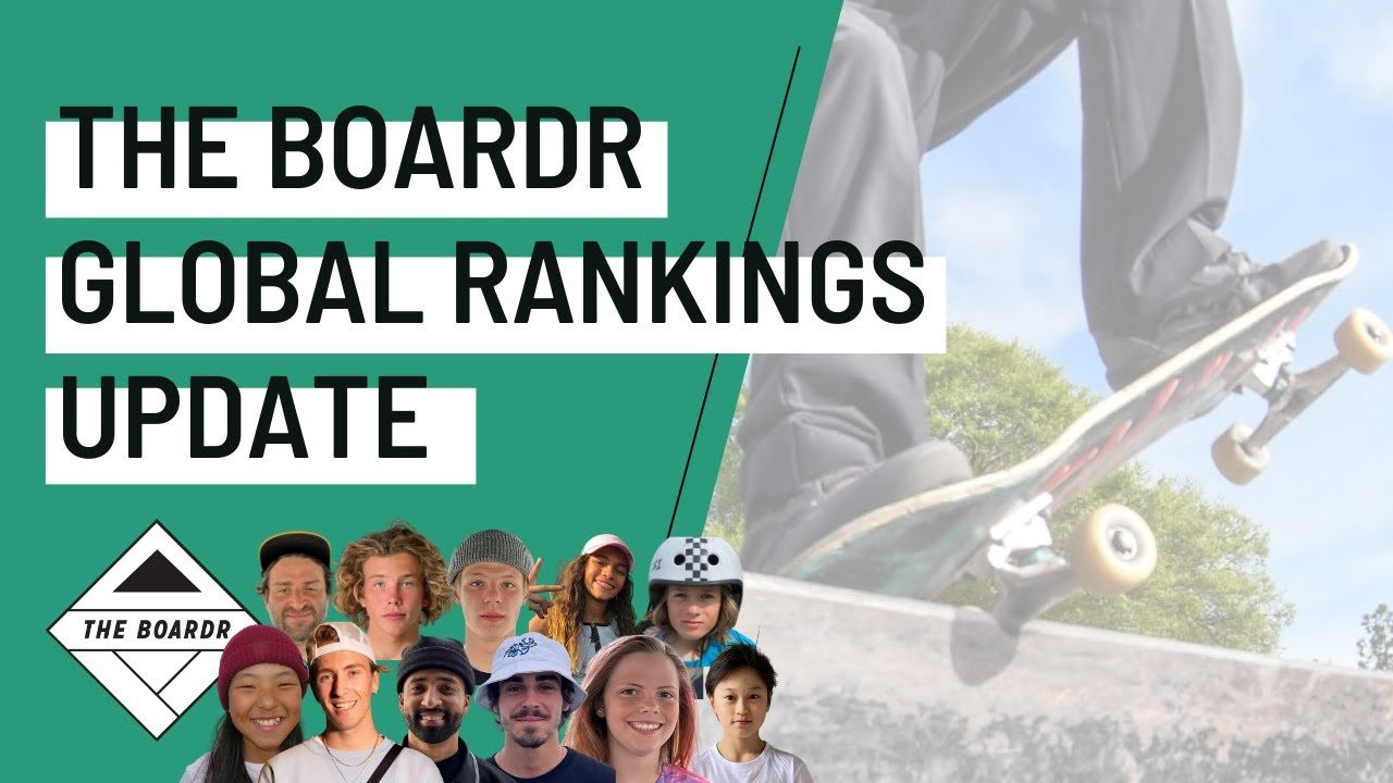 We’re back with another Global Rankings update after a bunch of contests like GFL, Far n High, X Games, CASL, and Best Foot Forward went down this weekend.<br /><br />New to the reports is a “30 Day Change” column showing how you’ve moved up or down in the last month.<br /><br />In this post, we’re taking a look at Park and Street for men and women, but we’re looking at movement in 50th place and beyond. The up and comers tend to be moving all around in that range.<br /><br />Let’s meet a few:<br /><br />In the all ages Women’s Street Rankings, Taylor Young from Minneapolis did well in GFL Des Moines and the Twin Cities Open to move up 14 places.<br /><br />In the all ages Men’s Street Rankings, Keanu Brown from Asheville killed it in all rounds at the Myrtle Beach Am, winning the whole thing and moving up 45 places in the rankings for getting three first place spots.<br /><br />In the all ages Women’s Park Rankings, 11 year-old Tilda Will ripped in both GFL and Twin Cities Open to move up 10 places in the rankings.<br /><br />An finally, in the all ages Men’s Park Rankings, 10 year-old Shion Suganami moved up 13 places while ripping in CASL contests in his hometown state of California.<br /><br />Find these and a ton of other reports at our site: https://theboardr.com/globalrank<br /><br />Thanks for supporting everything we’re up to in skateboarding and we hope you’re making as many friends as we are at all these shindigs out there.