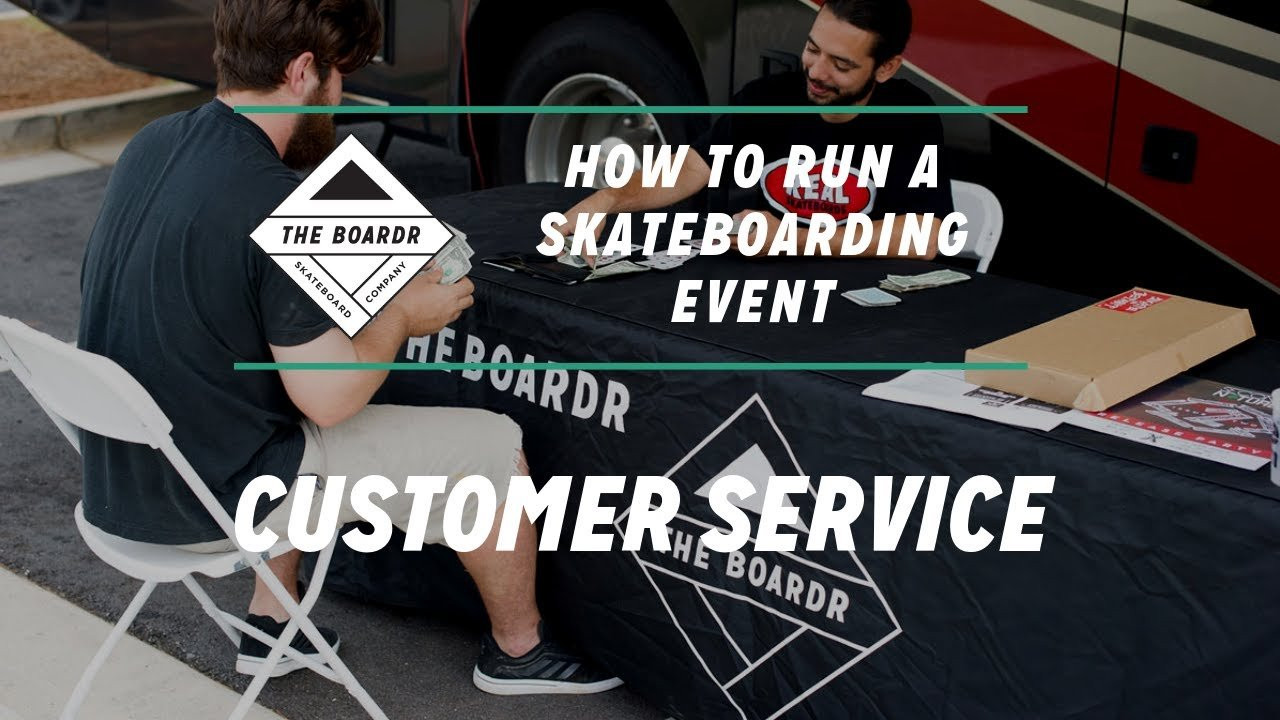 You have three categories of customers to think about when creating an event. The participants in your audience, the sponsors backing your event, and the audience that attends it. You should be in the mindset of superior customer service at all times to ensure your event can happen year after year and grow to sustain itself with sponsors, skaters, and an audience that backs you and what you're doing for the skate community.<br /><br />Check the entire series here: https://theboardr.com/post/How_To_Run_a_Skateboarding_Event<br /><br />About this Series:<br /><br />Before we started The Boardr years ago, we ran events with Skatepark of Tampa for nearly two decades. We're still trying to improve everything we're doing, including evolving along with skateboarding and staying true to core values.<br /><br />We took some time to document everything from our playbook for a successful event in hopes that you or your organization can throw some fun and organized skateboarding events of your own. Whether large or small, existing or something you're planning for the future, we hope this detailed series covering all the major topics of running a skateboarding contest helps.<br /><br />If you have any questions or want our help in making your skateboarding event as professional and fun as it can be, hit us up at help@theboardr.com.