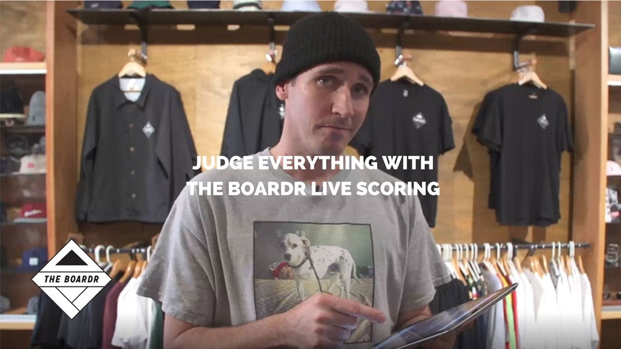 Cast judgement on your friends and other trivial things with The Boardr Live! Tim O'Connor demonstrates from his recent Tim in Tampa trip. Our live and instant scoring system that runs many of the largest (and smallest) events in skateboarding, can add deep meaning and purpose to your life by quantifying all your judgements and ranking them accordingly. You're judging us now, aren't you? What's our score?<br /><br />Find out more about The Boardr Live and how it can help you run your skateboarding competition in a professional way here:<br /><br />https://theboardr.com/action_sports_scoring_system_app.html