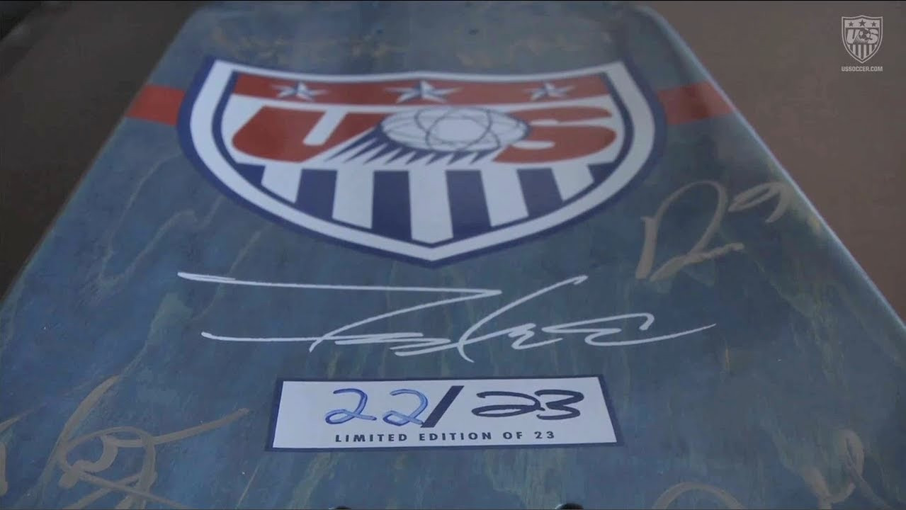 CHICAGO (June 6, 2014) -- In celebration of the U.S. Men's National Team competing in the 2014 FIFA World Cup, renowned graffiti-style artist Futura, U.S. Soccer's Art Director for the World Cup, designed limited-edition Kayo skate decks.<br /><br />Embracing the "One Nation. One Team." motto, Futura's original artwork was painted onto the world's highest quality wood to create a one-of-a-kind Kayo deck that intertwines soccer and the skateboard cultures. Established in 2002, The Kayo Corp is one of skateboarding's premier manufacturers.<br /><br />All 23 players on the U.S. Men's National Team received an exclusive Futura-designed Kayo deck as part of the World Cup package provided by Nike, which includes clothes, luggage and sneakers. The deck was a surprise gift for the players, who found them in their hotel rooms on Wednesday in Jacksonville, Fla., where the team is preparing to take on Nigeria in the final Send-Off Series match on June 7 at Everbank Field. <br /><br />The decks are one of a number of Futura's collectibles the renowned artist has created for U.S. Soccer in the lead-up to the 2014 FIFA World Cup, which includes a unique redesign of the U.S. Soccer jersey and crest , two "live" works, and the official poster which will be launched next week. The first live design was created in Times Square during Lupe Fiasco's performance on Fan Appreciation Day on May 30, and another will take place at U.S. Soccer Fan Fest in Chicago on June 16, the day of the USA's Group G opener against Ghana.<br /><br />"It has been an absolute honor to be involved creatively with our U.S. Men's National Team on the world's biggest stage," said Futura. <br /><br />Two hundred additional Futura-designed Kayo boards were produced for this unique collaboration and information will be provided in the future on how to possibly attain the limited-edition item. <br /><br />"This entire event is exciting and rare," said Kayo Corp CEO Troy Morgan. "It's an honor to be able to work with Futura to produce a skateboard deck that will remain timeless in history for each player on the Men's National Team."<br /><br />The Kayo Corp's mission is to supply the skateboard community with top grade products while supporting skateboarding on all levels. Kayo serves as the home of DGK, Expedition-One, Organika, and Gold Wheel Co. Each brand has a different messages, but they all share the common thread of being rooted in the core of skateboarding's culture.<br /><br />The U.S. MNT caps off its three-game Send-Off Series on Saturday, June 7, with an international friendly against Nigeria at 6 p.m. ET at EverBank Field in Jacksonville, Florida [TICKETS]. The game will be broadcast on ESPN, WatchESPN, Univision and ESPN Deportes Radio. Fans can also follow live on Twitter @ussoccer.<br /><br />FOLLOW THE KAYO CORP AT:<br />SITE: http://www.thekayocorp.com<br />FACEBOOK: http://www.facebook.com/thekayocorp<br />TWITTER: http://www.twitter.com/thekayocorp<br />INSTAGRAM: http://www.instagram.com/THEKAYOCORP