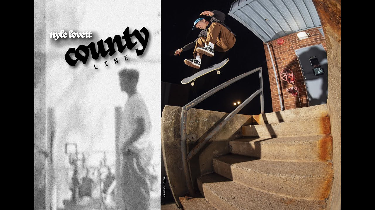We're super stoked to be able to host Nyle Lovett's newest full part from midwest skate-video phenom Aaron Christopher's new full length, "County Line". Aaron never disappoints with his video work but this new film really shines as one of the strongest independent projects of the year so far. And Nyle, as always, comes through with a super strong showing and heaps of spots we all wish we had in our hometown. Peep it now and get reminded of how hard Nyle has been killing it for all these years while you were sleeping on him!<br /><br />Filmed & Edited by Aaron Christopher<br /><br />Pick up one of our last copies of "County Line" dvd and book here:<br />https://www.theoriesofatlantis.com/collections/dvd/products/county-line-dvd-and-book-by-aaron-christopher<br /><br />Pick up Nyle's pro Theories pro board here: <br />https://www.theoriesofatlantis.com/search?q=NYLE+LOVETT&submit=Search&options%5Bprefix%5D=last&type=product