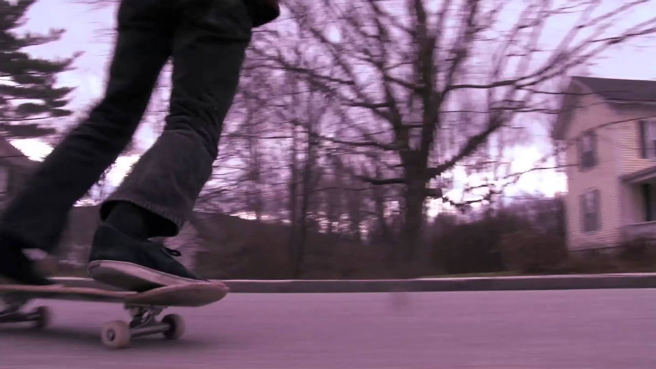 Things are still. The air is heavy and moist. Up above, the mountains merge with cloud. Then, close by, brittle leaves are startled by wind. A quick flake follows. Then another. Then more. While roads and sidewalks will soon be rendered unrideable, skateboarding nonetheless feels celebratory as flakes thicken and a flurry of confetti descends upon Manchester.