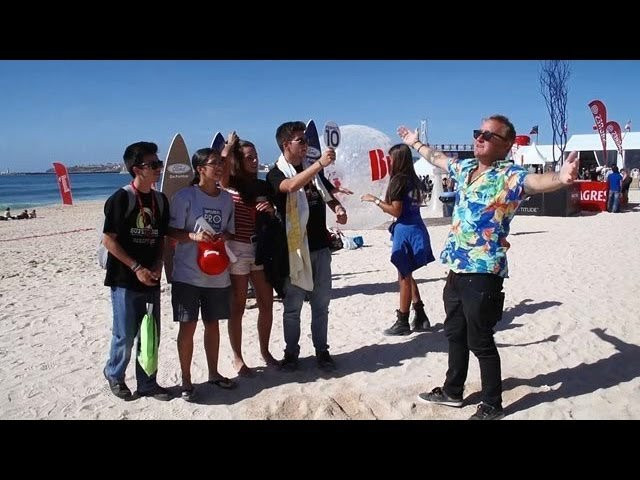 TWS' Chris Coté leads a fun-filled tour of the beach at the 2012 Rip Curl Pro Portugal.<br /><br />Check out more TransWorld SURF videos at: twsurf.com