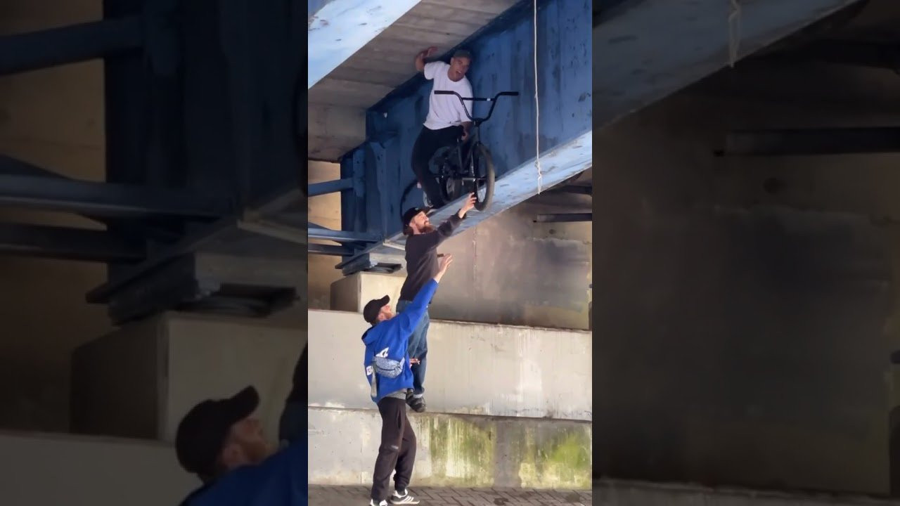 https://unitedbikeco.com/<br />#unitedbikeco #united #bmx <br />Marius Dietsche double peg drop in from a bridge! Madman!