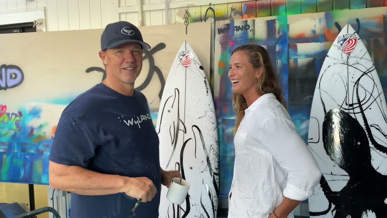 WSL surfer and artist Courtney Conlogue joined conservation artist Wyland at his North Shore studio to talk about the meaning behind two commemorative surfboards to celebrate surfing's first Olympics and add some special finishing touches. 💫<br /><br />Go to usasurfing.givesmart.com to make your bid and own a piece of Olympic and surfing history!