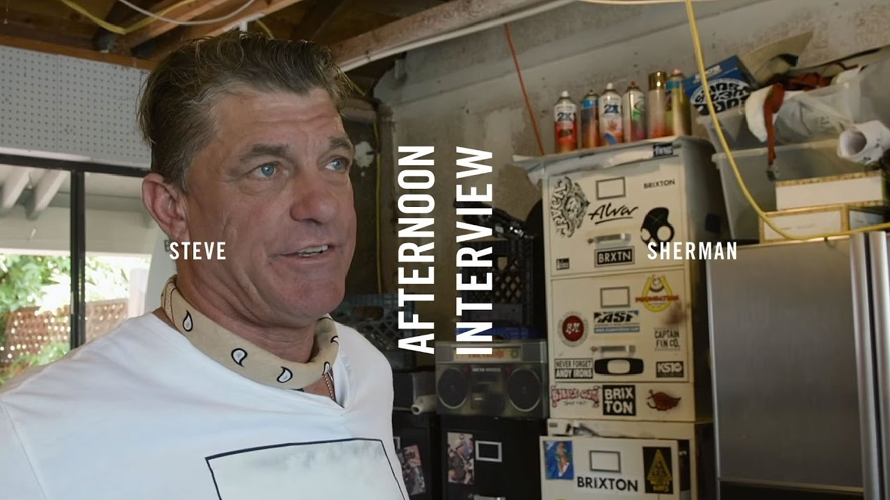 Steve Sherman is an absolute legend in every sense of the word. He's in the trenches documenting some of the most amazing moments in the surfing's history. Kelly walking in on Andy eating cereal the morning of the Pipe Masters, the Momentum Generation shots, Benji Weatherly about to paddle out at massive Pipe, countless Surfing Magazine covers and so many more images jump to mind as soon as his name is mentioned. We met up with Steve on the morning of the Lowers final to see him in action and find out what makes a "Sherm Moment".