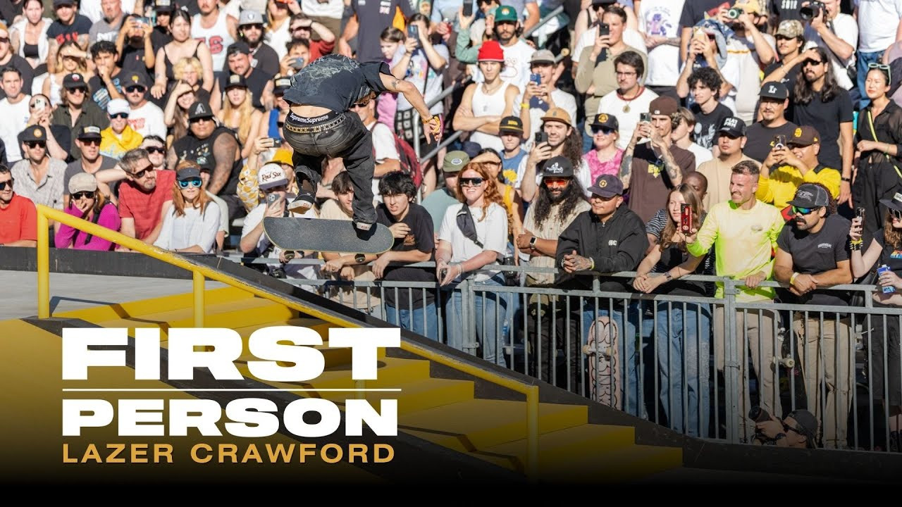 In our second installment of First Person, a new video series that gives a skateboarder's perspective in competitions, street missions, and filming video parts, we follow up with Lazer Crawford and his first-time career big win at the Rockstar Energy Open. "Has anyone ever won their first pro contest?" uttered pro skateboarder and host Sean Malto as everyone watched Lazer drop in for his last chance at making his first podium debut in the big leagues. Ride the lows and highs with Lazer as he explains his nerves, the support he's had along the way from his dad, and the thrill of a rookie taking center stage.<br /><br />Subscribe to the Platfrm channel!<br />https://bit.ly/4aScSzM<br /><br />Follow us on:<br />TikTok: https://www.tiktok.com/@the_platfrm<br />Instagram: http://instagram.com/theplatfrm<br />Facebook: http://facebook.com/theplatfrm<br />Twitter: http://twitter.com/the_platfrm