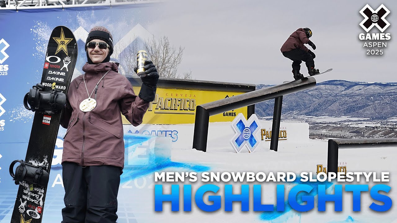 Watch the Men’s Snowboard Slopestyle highlights from X Games Aspen 2025!<br /><br />The Slopestyle course is approximately 1,700 feet long with six features and a vertical drop of 290 feet. The top of the course will test the athletes rail prowess with three different rail-based features. Then the remaining three booters will show off their jump skills. In the men’s and women’s finals, riders will have three chances to put together their best runs.<br /><br />Slopestyle is judged on progression, execution, difficulty, variety and amplitude.<br /><br />Rules at Glance:<br />Playoffs: 1 heat of 10 riders, 2 runs each. The best attempt will count as their score.<br />Final: 1 Heat of 5, 2 runs each, riders best single score wins.<br /><br /><br /><br />____<br /><br />X Games — your destination for all things action sports, music, lifestyle and everything in between. <br /><br />Visit our official homepage at http://xgames.com for more coverage and highlights.<br /><br />SUBSCRIBE: https://www.youtube.com/XGames<br /><br />Check us on Social @XGames:<br />Instagram ► https://instagram.com/xgames<br />TikTok ► https://www.tiktok.com/@XGames<br />Twitter ► https://twitter.com/xgames<br />Facebook ► https://facebook.com/XGames<br />Twitch ► https://www.twitch.tv/xgames<br />Snapchat ► @xgames<br />Text Us! ► (772) 494-2637<br /><br />Thanks for watching #XGames!