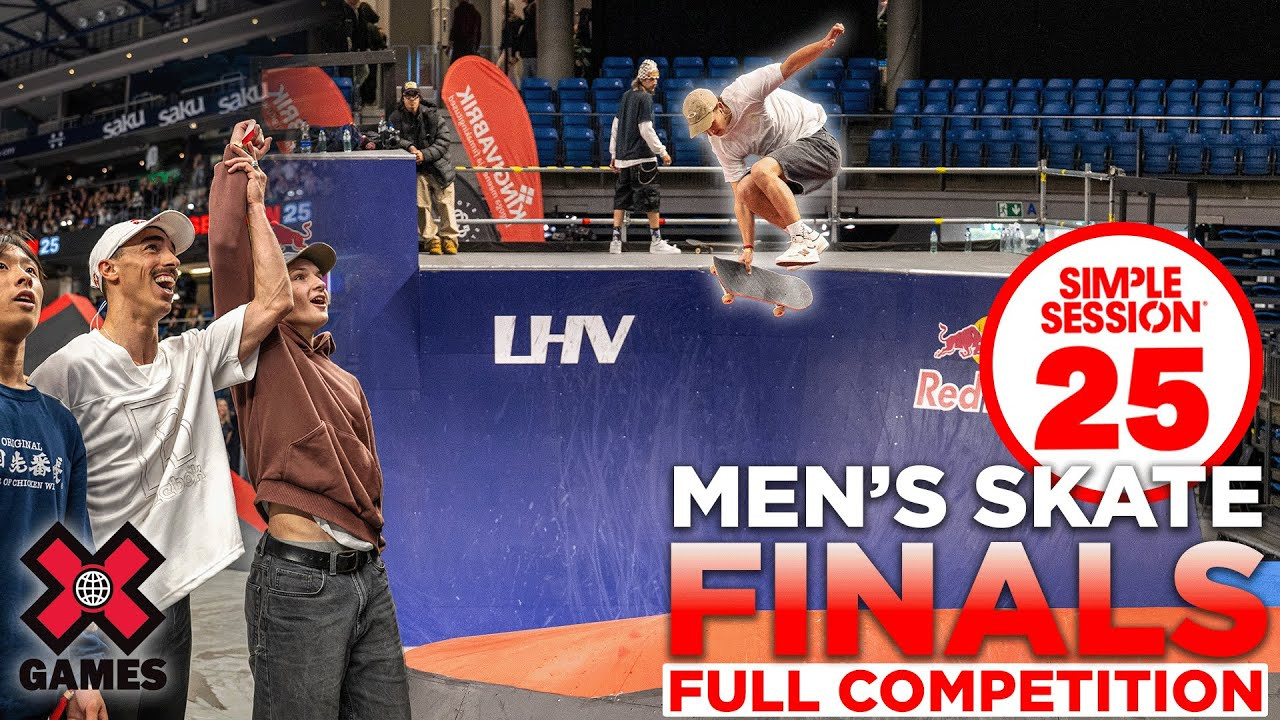 Simple Session is back at Unibet Arena in Tallinn, Estonia – celebrating its massive 25-year anniversary! A quarter-century of mind-blowing skateboarding, unforgettable moments, and a global community of skaters pushing the limits.<br /><br />Skateboard Finals:<br />12 skaters, each rider has two individual 1-minute runs (best run counts).<br /><br />The skaters are judged on flow, style, creativity, use of course, amplitude/height, number of tricks shown in their run, originality, difficulty of tricks, NBD’s, consistency, variety of tricks, control of tricks, skateboard control, landings, execution & crashes/foot-downs/perfect runs.<br /><br />The Skateboarding and BMX jury will both consist of international experts in the disciplines.<br /><br />Skaters:<br />Greyson Fletcher<br />Diego Broest<br />Ivan Federico<br />Marcelo Jimenez<br />Elias Nilsen<br />Kristoffer Kroon<br />Daniel Woolley<br />Viktor Solmunde<br />Julian Agliardi<br />Yuro Nagahara<br />Simon Gerber<br />Hampus Winberg<br />Beaver Fleming<br />Danny Leon<br />Issei Sakurai<br /><br />Follow Simple Sessions:<br />https://www.instagram.com/simplesession<br /><br />#simplesession #simplesession25 #skateboarding #XGames<br />____<br /><br />X Games — your destination for all things action sports, music, lifestyle and everything in between. <br /><br />Visit our official homepage at http://xgames.com for more coverage and highlights.<br /><br />SUBSCRIBE: https://www.youtube.com/XGames<br /><br />Check us on Social @XGames:<br />Instagram ► https://instagram.com/xgames<br />TikTok ► https://www.tiktok.com/@XGames<br />Twitter ► https://twitter.com/xgames<br />Facebook ► https://facebook.com/XGames<br />Twitch ► https://www.twitch.tv/xgames<br />Snapchat ► @xgames<br />Text Us! ► (772) 494-2637<br /><br />Thanks for watching #XGames!