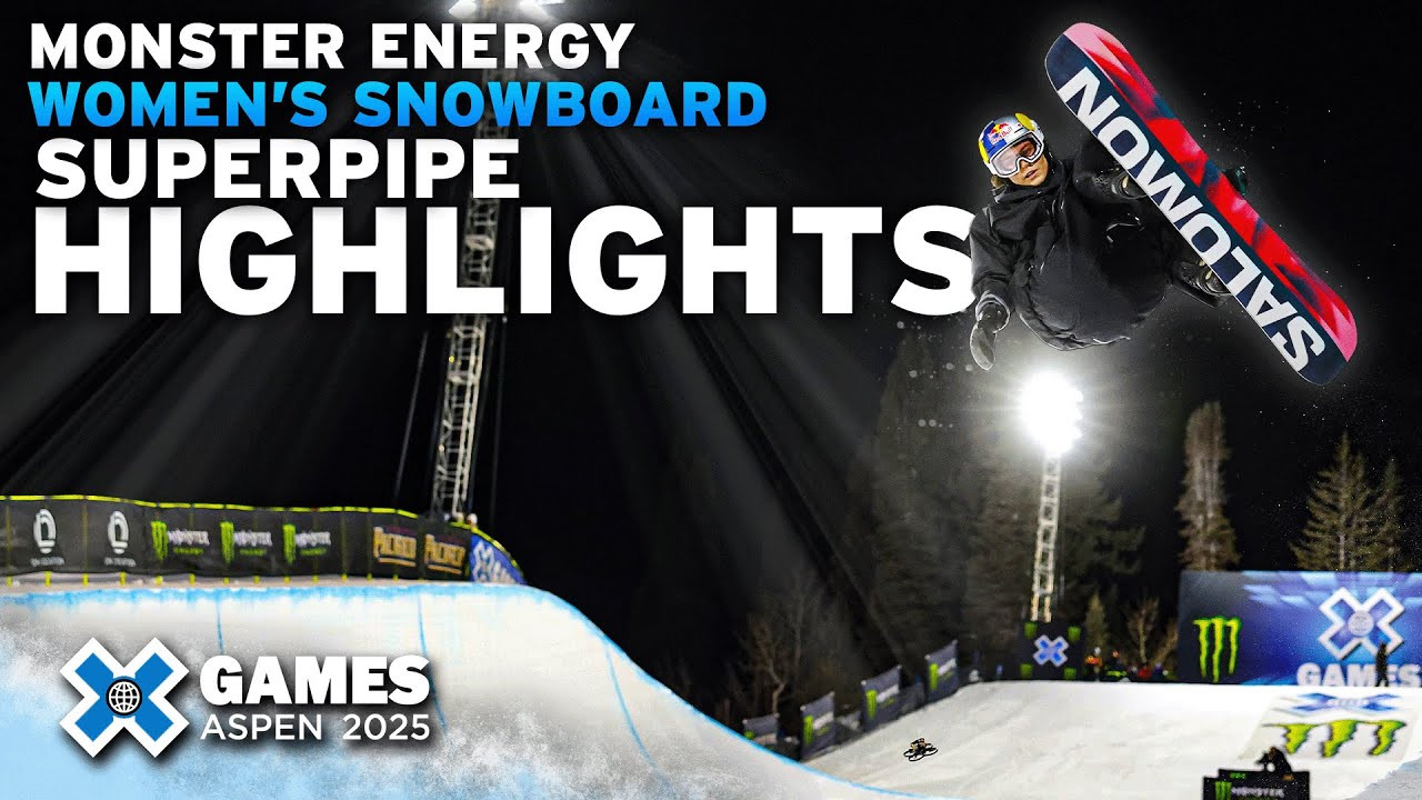 Watch the Monster Energy Women’s Snowboard SuperPipe highlights from X Games Aspen 2025!<br /><br />The X Games SuperPipe is approximately 567 feet long and 66 feet wide, with 22-foot walls. Snowboarders link tricks from wall to wall, attempting to get the most amplitude and maintain flow between tricks. In the men's and women’s finals, each rider will have three runs to link their best tricks. <br /><br />SuperPipe is judged on progression, execution, difficulty, variety and amplitude.<br /><br />Rules at Glance:<br />Playoffs: 1 heat of 8 riders, 2 runs each. The top 4 riders will get 2 more runs, with the best attempt counting as their score.<br />Final: 1 Heat of 4, 2 runs each, riders best single score wins.<br /><br />#XGames #XGamesAspen #snowboarding<br />____<br /><br />X Games — your destination for all things action sports, music, lifestyle and everything in between. <br /><br />Visit our official homepage at http://xgames.com for more coverage and highlights.<br /><br />SUBSCRIBE: https://www.youtube.com/XGames<br /><br />Check us on Social @XGames:<br />Instagram ► https://instagram.com/xgames<br />TikTok ► https://www.tiktok.com/@XGames<br />Twitter ► https://twitter.com/xgames<br />Facebook ► https://facebook.com/XGames<br />Twitch ► https://www.twitch.tv/xgames<br />Snapchat ► @xgames<br />Text Us! ► (772) 494-2637<br /><br />Thanks for watching #XGames!
