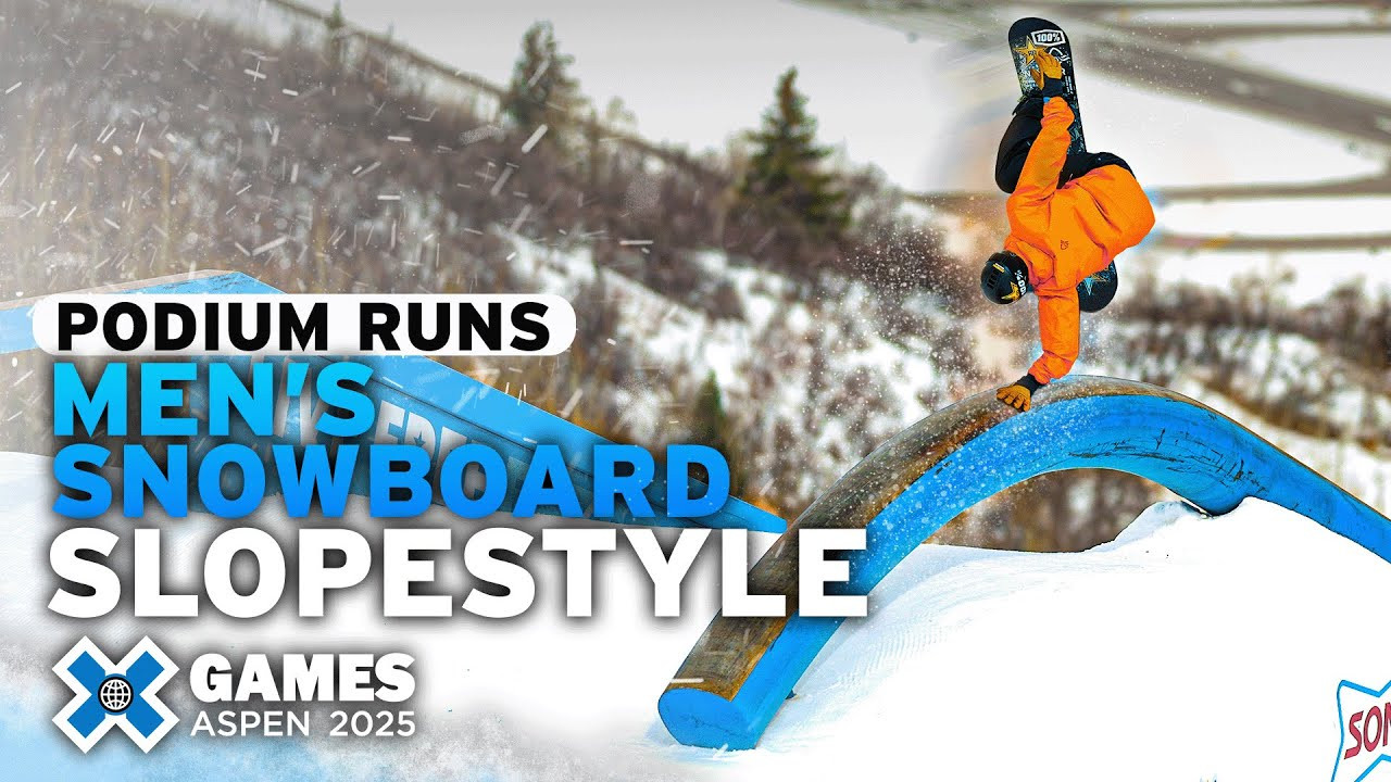 Watch the top podium runs from Men’s Snowboard Slopestyle at X Games Aspen 2025!<br /><br />The Slopestyle course is approximately 1,700 feet long with six features and a vertical drop of 290 feet. The top of the course will test the athletes rail prowess with three different rail-based features. Then the remaining three booters will show off their jump skills. In the men’s and women’s finals, riders will have three chances to put together their best runs.<br /><br />Slopestyle is judged on progression, execution, difficulty, variety and amplitude.<br /><br />WATCH LIVE & FREE ON ROKU:<br />Join us for the ultimate celebration of action sports! For the full X Games Aspen 2025 schedule, click here: xgames.com/howtowatch <br /><br />#XGames #XGamesAspen #snowboarding<br /><br />____<br /><br />X Games — your destination for all things action sports, music, lifestyle and everything in between. <br /><br />Visit our official homepage at http://xgames.com for more coverage and highlights.<br /><br />SUBSCRIBE: https://www.youtube.com/XGames<br /><br />Check us on Social @XGames:<br />Instagram ► https://instagram.com/xgames<br />TikTok ► https://www.tiktok.com/@XGames<br />Twitter ► https://twitter.com/xgames<br />Facebook ► https://facebook.com/XGames<br />Twitch ► https://www.twitch.tv/xgames<br />Snapchat ► @xgames<br />Text Us! ► (772) 494-2637<br /><br />Thanks for watching #XGames!