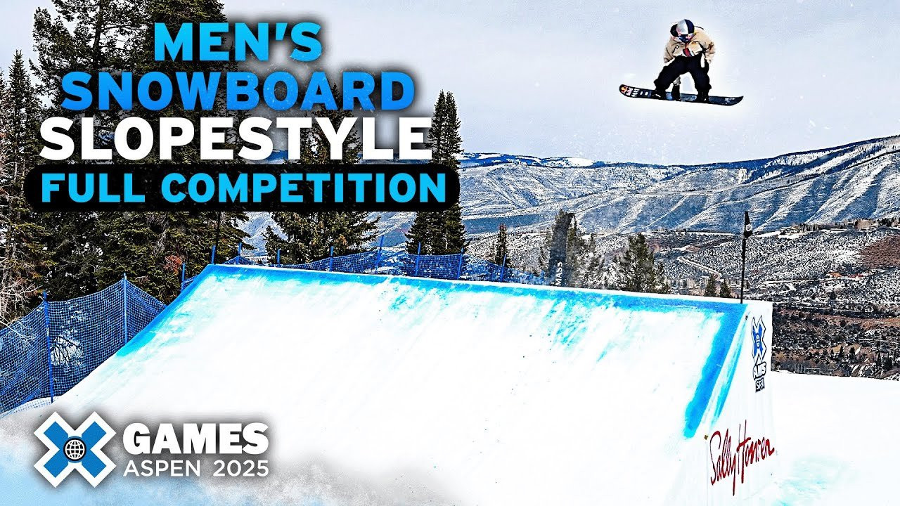 Watch the full Men’s Snowboard Slopestyle event from X Games Aspen 2025! <br /><br />The Slopestyle course is approximately 1,700 feet long with six features and a vertical drop of 290 feet. The top of the course will test the athletes rail prowess with three different rail-based features. Then the remaining three booters will show off their jump skills. In the men’s and women’s finals, riders will have three chances to put together their best runs.<br /><br />Slopestyle is judged on progression, execution, difficulty, variety and amplitude.<br /><br />Rules at Glance:<br />Playoffs: 1 heat of 10 riders, 2 runs each. The best attempt will count as their score.<br />Final: 1 Heat of 5, 2 runs each, riders best single score wins.<br /><br />WATCH LIVE & FREE ON ROKU:<br />Join us for the ultimate celebration of action sports! For the full X Games Aspen 2025 schedule, click here: xgames.com/howtowatch <br /><br />#XGames #XGamesAspen #snowboarding<br /><br />____<br /><br />X Games — your destination for all things action sports, music, lifestyle and everything in between. <br /><br />Visit our official homepage at http://xgames.com for more coverage and highlights.<br /><br />SUBSCRIBE: https://www.youtube.com/XGames<br /><br />Check us on Social @XGames:<br />Instagram ► https://instagram.com/xgames<br />TikTok ► https://www.tiktok.com/@XGames<br />Twitter ► https://twitter.com/xgames<br />Facebook ► https://facebook.com/XGames<br />Twitch ► https://www.twitch.tv/xgames<br />Snapchat ► @xgames<br />Text Us! ► (772) 494-2637<br /><br />Thanks for watching #XGames!