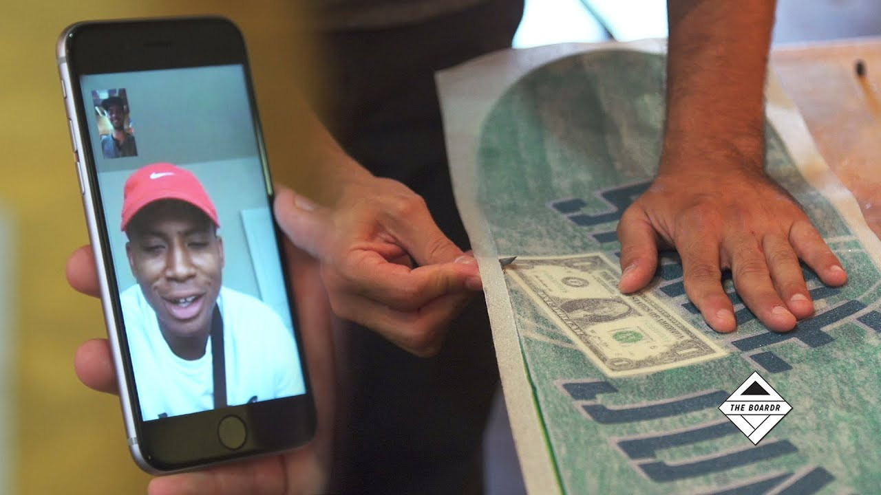 Pick up that clear Shake Junt grip here:<br /><br />http://theboardr.com/in_stock/5730/2697/Shake_Junt_Ishod_Clear_Griptape_Clear,_Blue