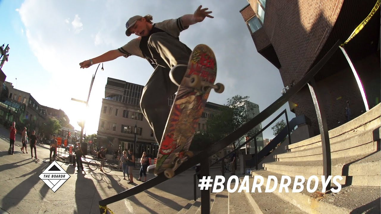 On an afternoon off work, the #BoardrBoys hit the streets of Montreal.