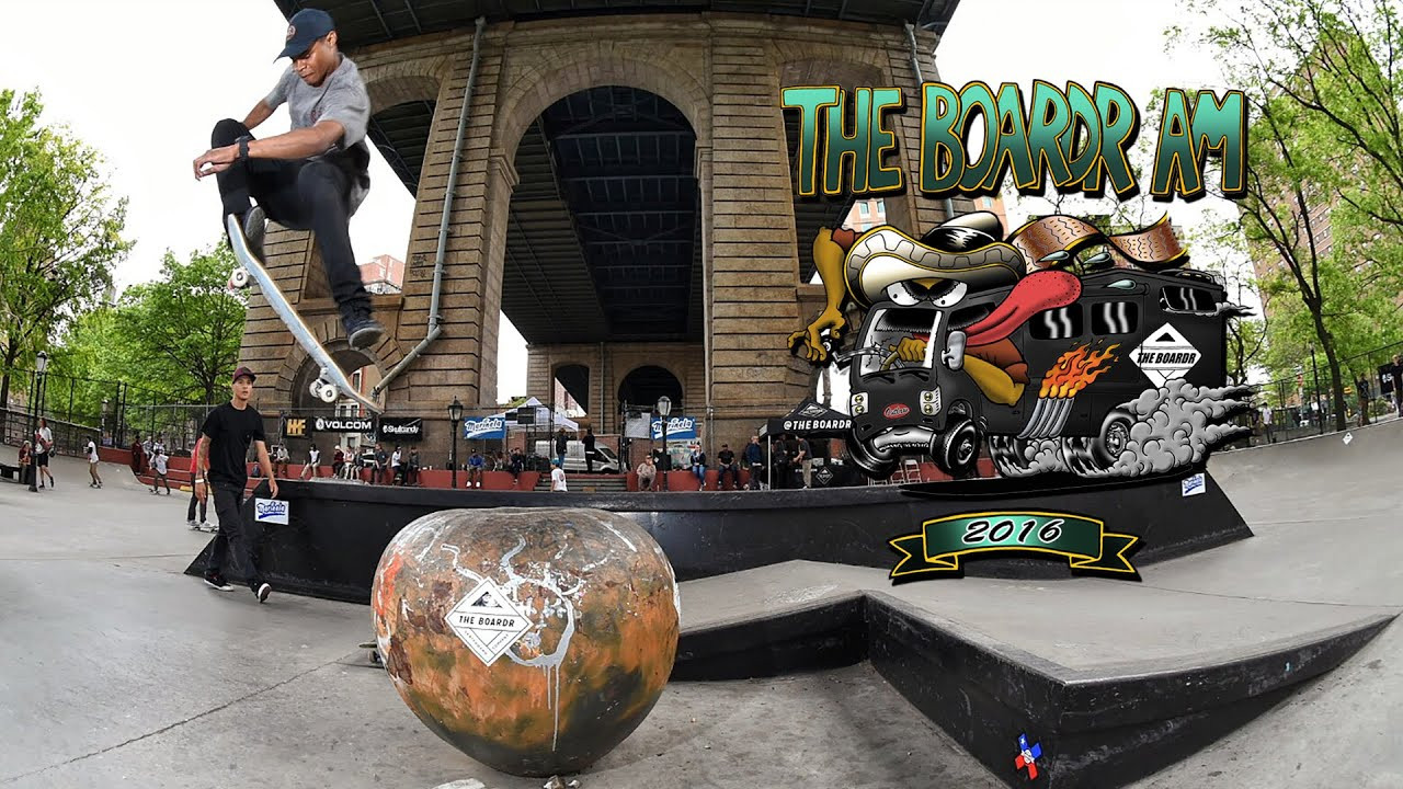 Once again, it came down to the last runs in the Finals where Maurio McCoy was holding the lead. Jake Ilardi had the slight benefit of going last in the Finals from his clean sweep of the Semi-Finals and Qualifiers where he had just placed first in both. On Jake's third and final run, also the last run of the day, he put it down and edged out Maurio for the win at this stop. <br /><br />Jake joins the other winners of the 2015-2016 season of The Boardr Am and goes to the Finals at X Games in Austin. Also joining us in the Finals at Austin is the top placing NYC local, Derek Holmes. There's one more stop in Tampa before we all head to X Games.<br /><br />More info:<br />http://TheBoardrAm.com