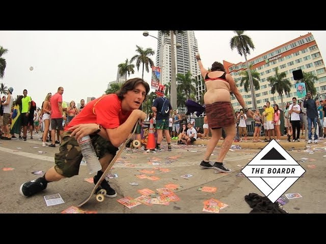 Porpe, Knibbs, and HiDefJoe recently road tripped it to Miami for some ripping skateboarding and good times at MIA's Bum Rush the Spot. A techno music festival was going on at the same time so you can imagine what to expect there. Miami also means midnight sessions at Lil Wayne's place, too.