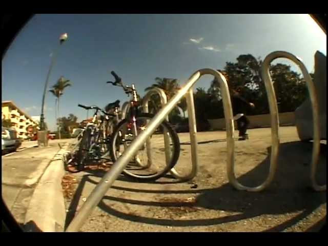 After 2 years out there on skate shop shelves I figured it was time to release another one of the sick parts from 2010's MIA Skateshop video "Welcome to MIA". Joel Meinholz has been THE Miami skater for over 15 years now and it was an honor to be able to work on this part with him for a year in Miami again. Other filmers include Mike Atwood, Richard Quintero and Andrew Petillo.