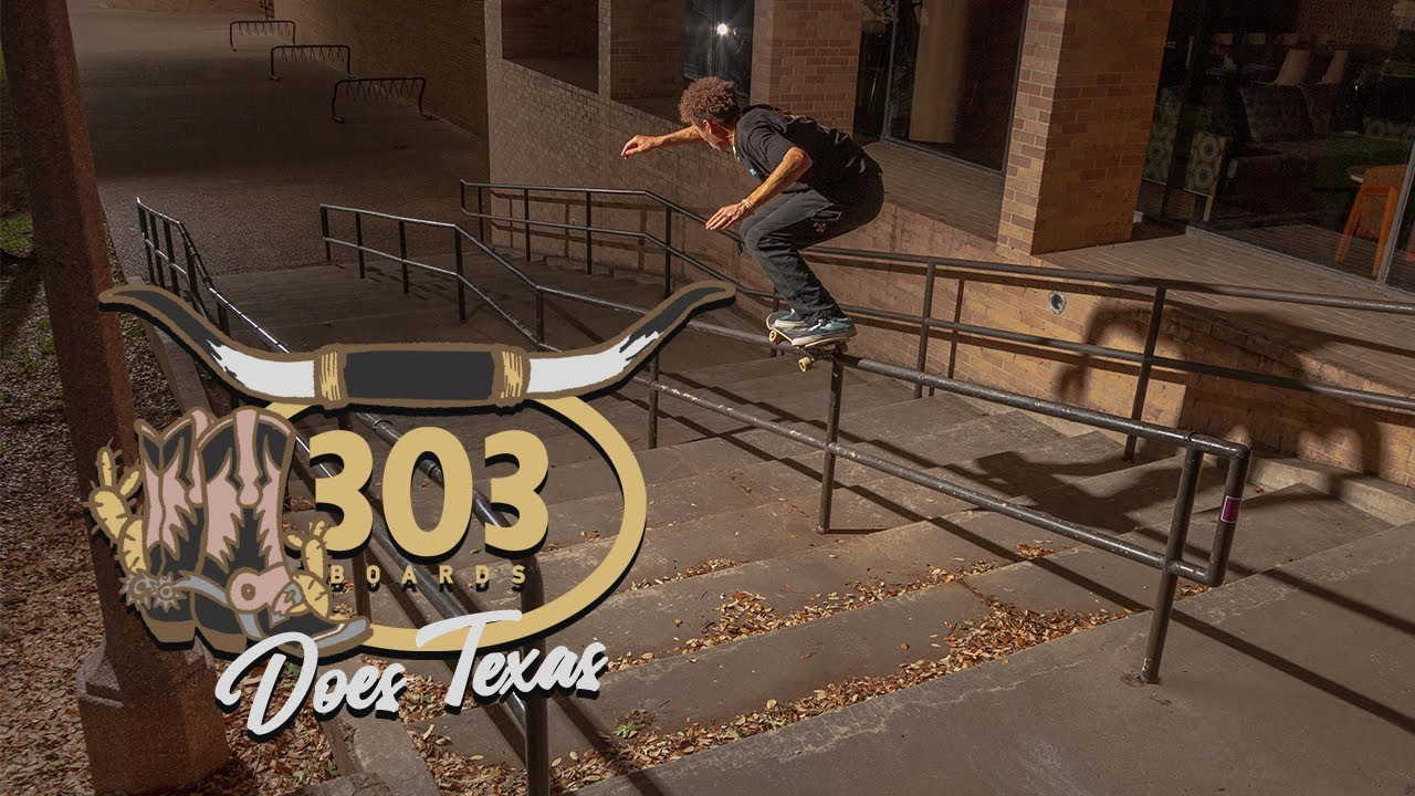 The crew from 303 stays hot, hitting banks, rails and roadside spots in the Texas sun. This ain't your average shop team. <br /> <br /> Keep up with Thrasher Magazine here:<br /> http://www.thrashermagazine.com<br /> http://www.facebook.com/thrashermagazine<br /> http://www.instagram.com/thrashermag<br /> http://www.twitter.com/thrashermag