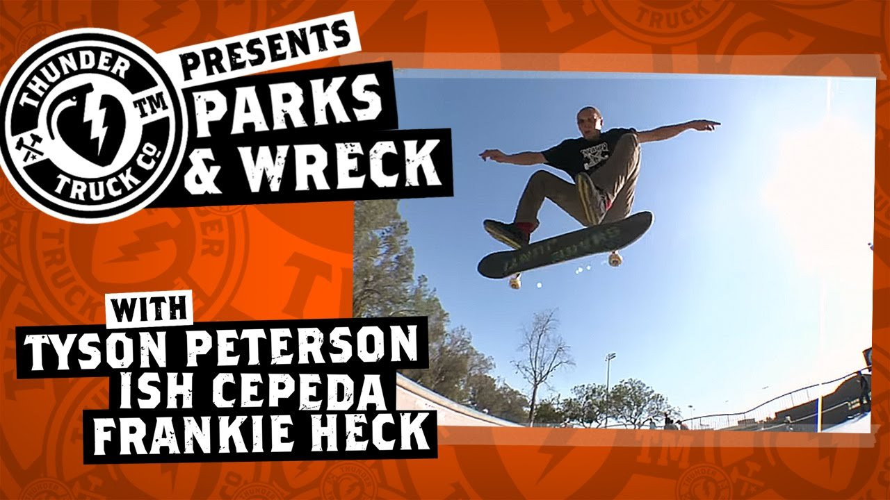 Frankie Heck, Ish Cepeda, Tyson Peterson. Thunder Parks & Wreck at Santa Ana Skatepark. <br /><br />https://www.instagram.com/frankieheck/<br />https://www.instagram.com/ishcepeda/<br />https://www.instagram.com/tysonpeterson_/<br />https://www.instagram.com/thundertrucks/<br />http://www.thundertrucks.com<br />https://www.facebook.com/thunder.trucks/<br />https://www.twitter.com/thundertrucks/