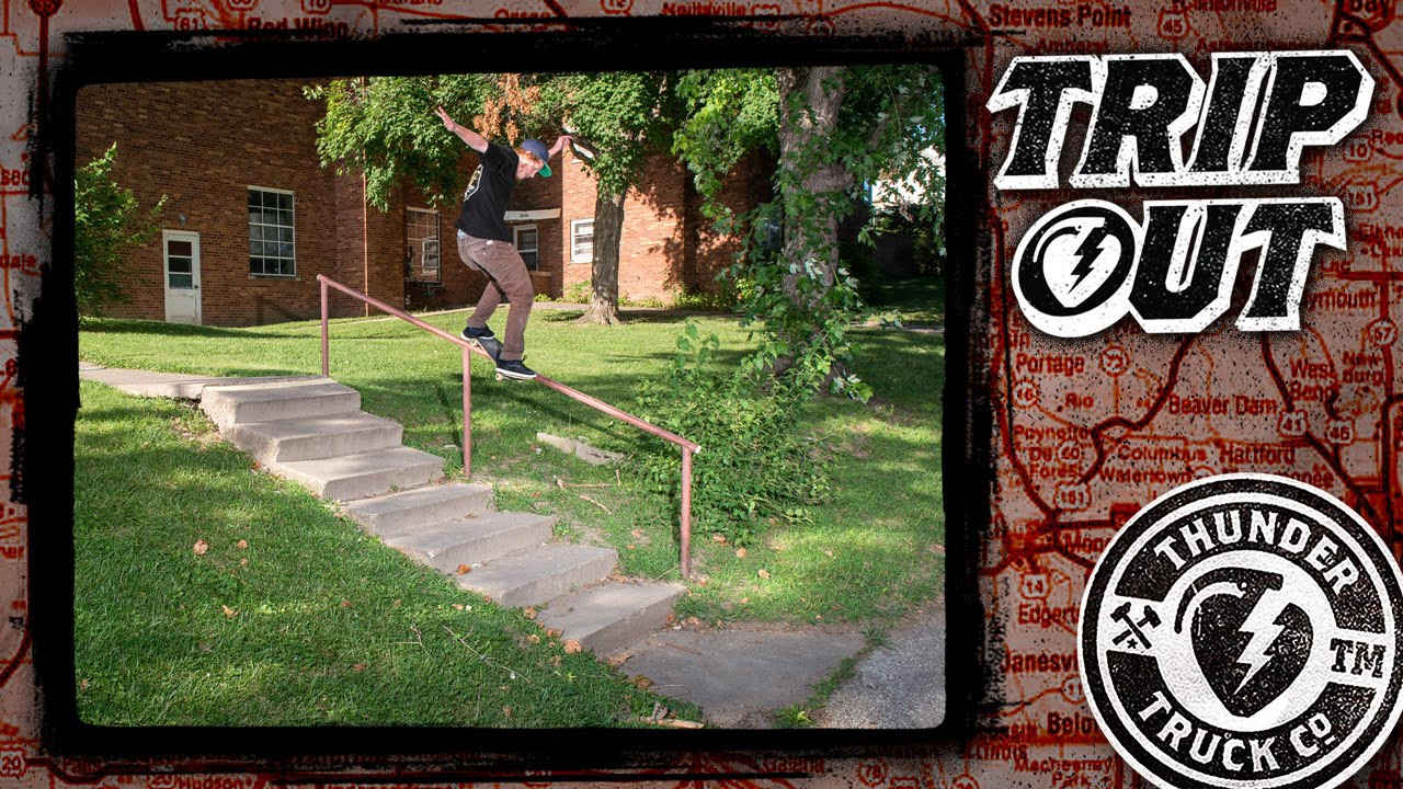 JT Aultz, Jack Olson & Tyson Bowerbank hit the road to Minneapolis, Omaha and Kansas City for the new Thunder Trucks Fall release, Available Now in select shops Only. http://www.thundertrucks.com/tripout<br /><br /><br />https://instagram.com/thundertrucks/<br />https://www.facebook.com/Thunder.Trucks<br />http://www.thundertrucks.com