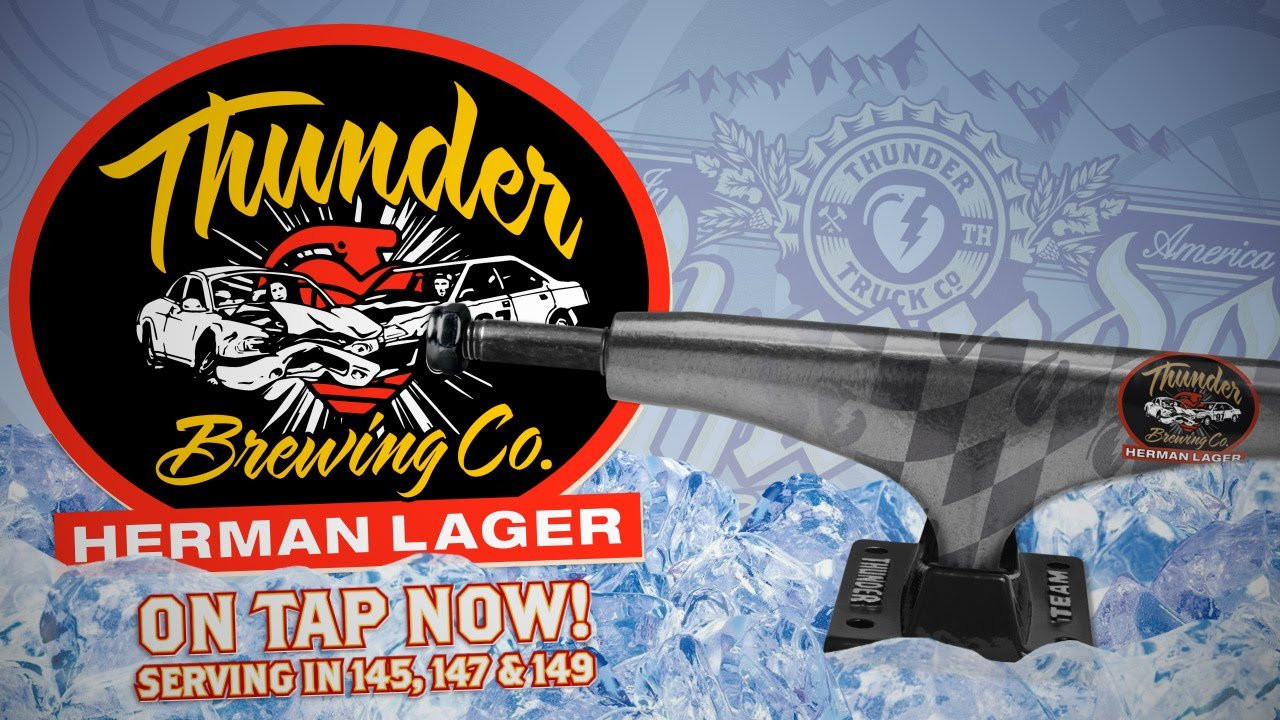 New Thunder Trucks Brewing Co. Bryan Herman Lager On Tap Now. Serving In 145, 147, & 149. <br /><br />http://instagram.com/bherman<br />http://instagram.com/thundertrucks<br />http://www.thundertrucks.com<br />https://www.facebook.com/Thunder.Trucks<br />https://twitter.com/thundertrucks