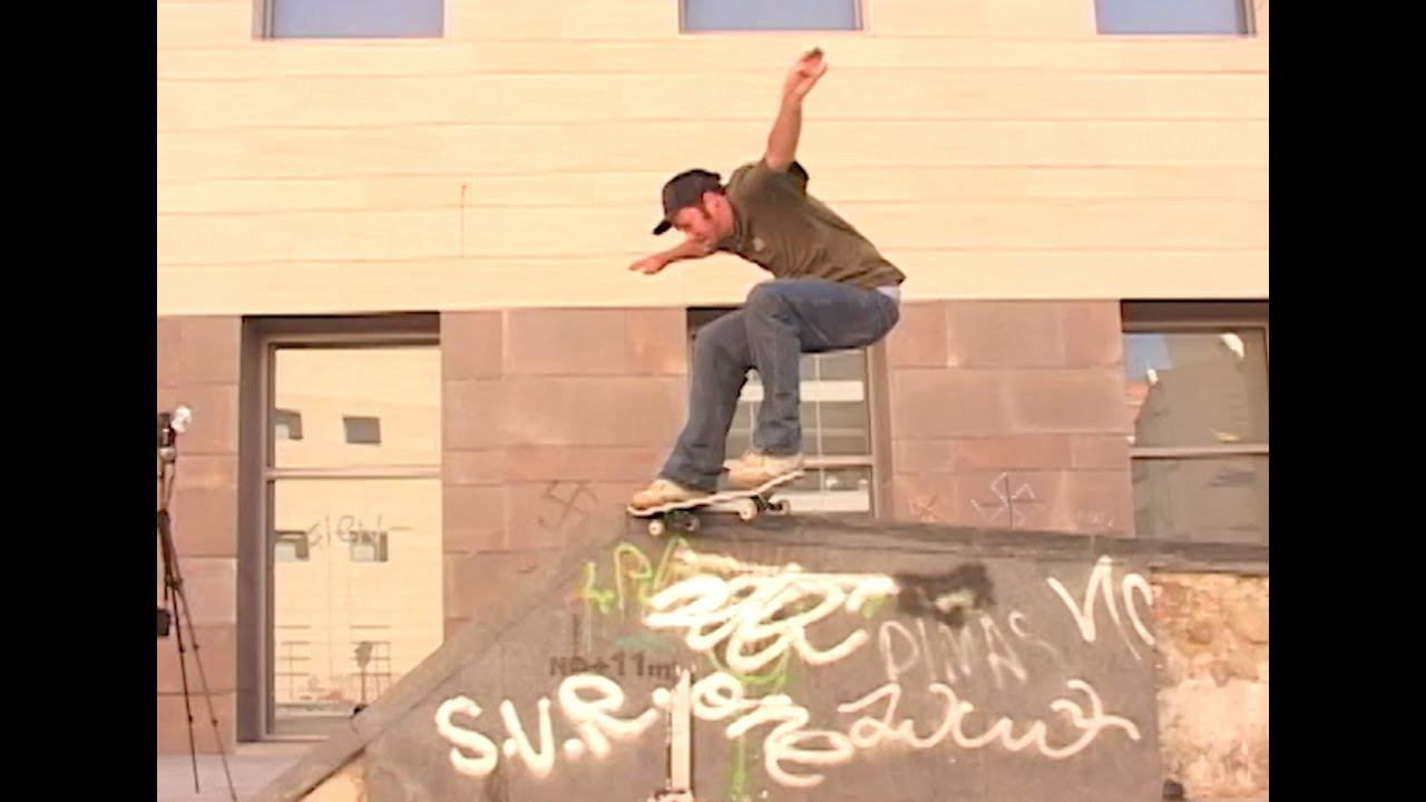 Words by Jason Hernandez: In America, "LAND OF THE FREE," the police will come into a schoolyard that you're skating and treat you like a criminal. They'll say, "You're trespassing, you're damaging private property, you're vandalizing. What if you fall and sue?" Blah blah blah. Going to another country, I quickly fell in love with this style of people and city. Seeing how they reacted to us was strange to me - in a good way. It was so cool rolling into new towns and the locals would show you around. I think that's how we found the gap to many into the bank. In America this spot would be considered "a treasure, a piece of art" or something along those lines. You could never skate it, you would probably be arrested if you tried. But in Spain It was just sitting in between these buildings near a little skatepark, and we could skate until a security guard came and asked us to leave (totally normal). Some locals started talking with him. I didn't know what they were saying but he was actually talking to them and having a conversation—WOW! In L.A. The cops speak down to you.<br /><br />Back to Spain, the security ended up letting us hang out (drink beer) and watched us skate for a while with no stress, no worries. Traveling is so cool when it really opens your eyes, I miss it.<br /><br />Featuring Shiloh Greathouse, Omar Salazar, Richard Angelides, Stefan Janoski, and Kyle Leeper.<br /><br />I start each video the same way, I pick two to five DV tapes (in order) from my TransWorld DV drawer. I read my log book and find out what’s in store for the next video. I line the deck up with the time code that coincides with what I have written down, and the memories start flowing. I’ll fiddle with the order depending on just how gnarly the tricks are, BUT these videos are chronological in the sense that I do not skip around to different tapes just to find “gnarlier” tricks to make the edits better. These edits play very closely to how the footage got recorded on each tape and what time frame I filmed each trick.