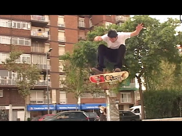 This is the "First day" in Barcelona. I remember wanting the audio from the stewardess saying "Welcome to Barcelona," I thought It could be used in an intro.<br />It's easy to see Omar is pure energy, once he gets a clip he can usually do it again. It's the exact opposite of most skaters, he asks "Do you wanna film that again?" EVERY FILMER'S DREAM :)<br />At the end of the first day (after Stefan's switch heel) I dislocated my right elbow. I knew I had to stay, I was too excited to be there, but I was worried about filming lines left-handed, which I'd never done before. So I started practicing right away—using the cast as a faux tripod worked pretty well, and learning to shoot rolling long lens. Omar's line (nollie heel then Smith 180 out ledge) was my first line left-handed. It felt pretty good, figuring out where to point the camera was the hardest thing. I was worried about being super shaky or just not being able to do it, but I had no choice, I needed to learn how to shoot that way.<br />Side note: My first trip to Europe was with Foundation. Some of the guys would make fun of me (in a good way), they'd ask "What's the psych factor?" 'Cause I was so excited for the dumbest stuff. Like "Look at that building, look at that wall, check out that cool lake!" etc... I knew I was in love with Barcelona right when I saw that cemetery off the freeway. I just love seeing different culture and how they do their thing.<br /><br />Featuring Shiloh Greathouse, Omar Salazar, Alex Klein, Stefan Janoski, Kyle Leeper and Oliver Barton.<br />I start each video the same way, I pick two to five DV tapes (in order) from my TransWorld DV drawer. I read my log book and find out what’s in store for the next video. I line the deck up with the time code that coincides with what I have written down, and the memories start flowing. I’ll fiddle with the order depending on just how gnarly the tricks are, BUT these videos are chronological in the sense that I do not skip around to different tapes just to find “gnarlier” tricks to make the edits better. These edits play very closely to how the footage got recorded on each tape and what time frame I filmed each trick.
