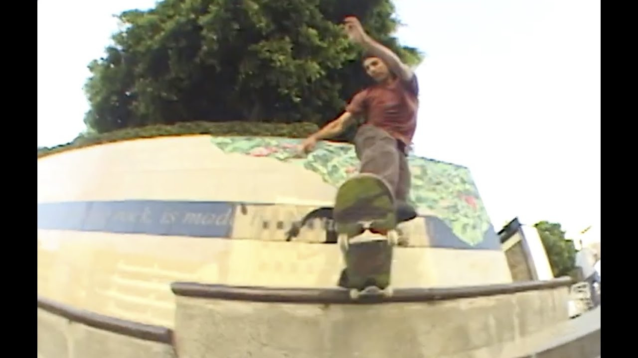 Alex Olson stayed with Daniel (Shimizu) and I for a few months. He was so mature and cool for his age, I think he was 16. He would cook his own food, clean up after himself, and he wasn't loud, actually he was quiet. The perfect type of house guest. His style was awesome, I think he was getting boards from Alien OR Toy Machine, but as we all know he ended up on Girl (pre 917). This is the second time that blue barrier has shown up on my tapes, I found it somewhere and kept it at our apartment. Every now and then I would find a spot and bring it there.<br /><br />Some filming inspiration: I was very into Fred Montage, Kirk Dianda, Ty Evans, and Jon Holland's filming style. Fred's rolling long lens and zooms were a big inspiration. I know I tried (and copied) how he shot stuff. I have a feeling he was inspired by another filmmaker as well. I get pretty annoyed about today's filming style. It's my opinion that most filmmakers are copying a certain look. It could be full circle—maybe that's how Ty, Greg, Fred, and Kirk felt about me..? Like I was just copying them and wasn't original, but I have no clue. Of course this is my opinion.<br /><br />PS: I'm not to the point in my tapes yet, but I do remember a "breakthrough" on one of my many filming trips to Spain where I stayed with Oliver Barton. Ollie showed me this amazing documentary Baraka and that opened the floodgates of ideas. I wanted to emulate that film with skating—lots of time lapse, incorporate the city and people with tricks, and show how cool these spots and locations looked that we were skating at. But of course that wasn't just shooting, I would need to mesh that with a certain editing style.<br /><br />Featuring Shiloh Greathouse, Alex Olson, Kenny Anderson, Seu Trinh, Bennett Harada <br /><br />I start each video the same way, I pick two to five DV tapes (in order) from my TransWorld DV drawer. I read my log book and find out what’s in store for the next video. I line the deck up with the time code that coincides with what I have written down, and the memories start flowing. I’ll fiddle with the order depending on just how gnarly the tricks are, BUT these videos are chronological in the sense that I do not skip around to different tapes just to find “gnarlier” tricks to make the edits better. These edits play very closely to how the footage got recorded on each tape and what time frame I filmed each trick.