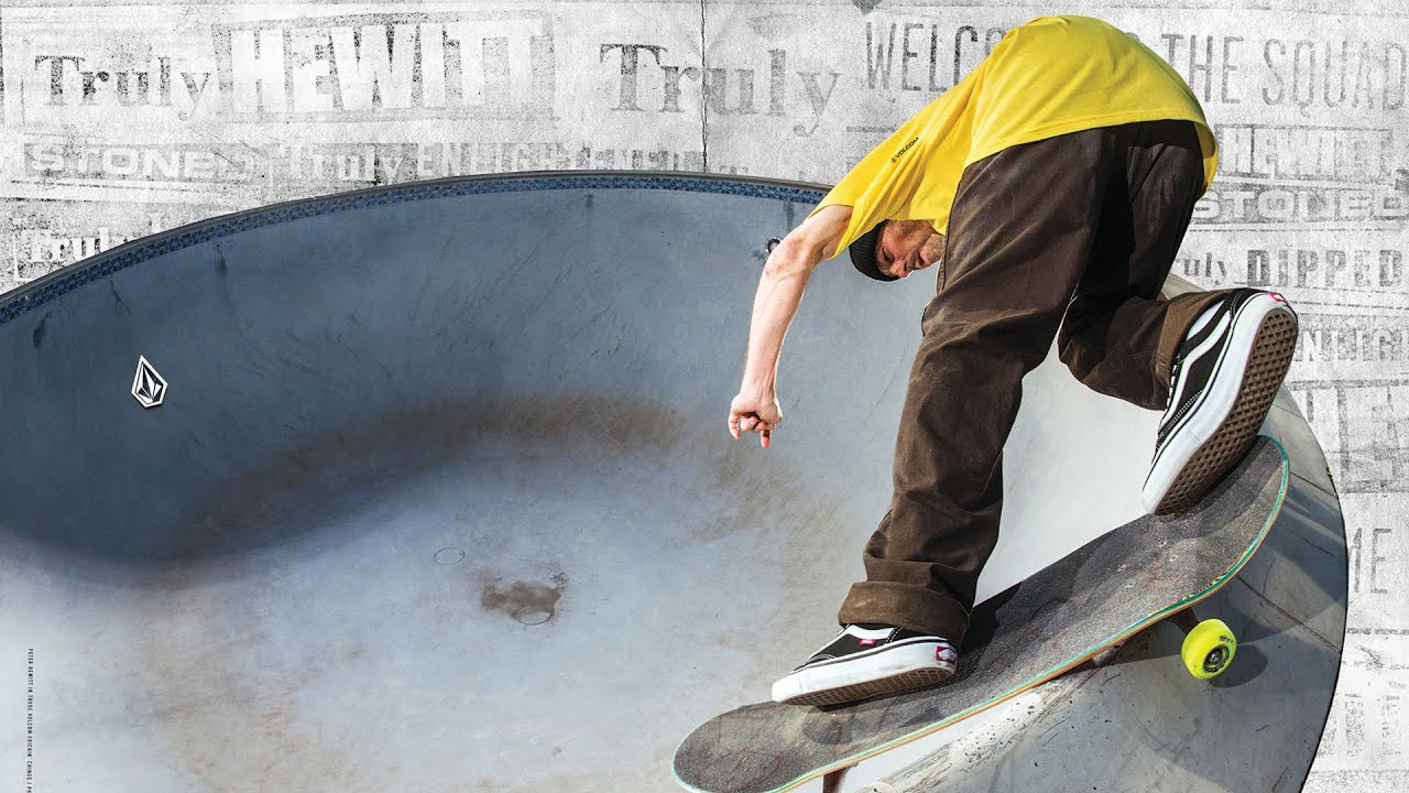 Since the early stages of his career, Peter Hewitt has pushed the level of skateboarding in his own way and on his own terms. He came up in the late 80s and early 90s and has been a huge part of skating all over the globe. Resonating out of San Diego, CA, he is a prodigy of the early San Diego skate scene. He grew in parks such as Linda Vista, Mike McGill’s skatepark and any terrain in between and beyond. His childhood crew of skaters included Jordan Richter, Fred Orlande, Alphonzo Rawls, Danny Way, and the list goes on. Pete was able to maintain his drive through the 90s when parks were gone, wheels were small, and pants were way too big. While some 90's pros quit skating, Pete kept the fire lite and ventured out to find anything that he could rip on. This included backyards. He pioneered the early days of Bellmar’s and Chicken’s pools. “Street‐Pete” also made an appearance here and there.