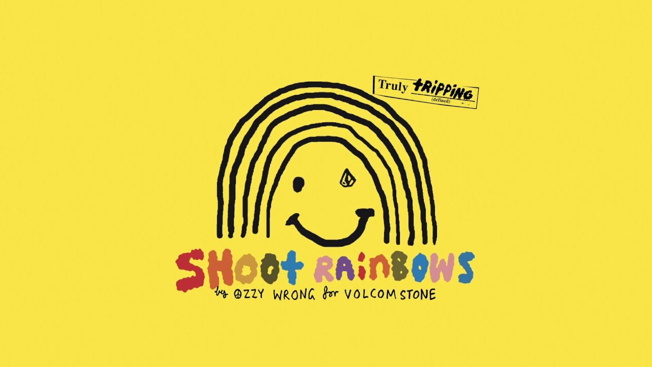 Shop the collection: http://vol.cm/rainbows<br />Volcom is proud to announce the release of a unique collection from Australian surfer, musician, artist, and all around radical human, Ozzie Wright (not to be confused with Ozzy Wrong, his artist alias name). From the mind of Ozzie comes this colorful call-to-arms range of clothing. The anti-fascist statement and artwork has been deconstructed and repurposed, giving the entire capsule a playful punk spin on a meaningful piece of propaganda: Shoot Rainbows Into Fascism! <br /><br />The collection includes classic Ozzie artwork printed on premium products that range from trunks, t-shirts, jackets, hats, and socks, all featuring Ozzie’s signature Cat Face and Rainbows with messages like “Shoot Rainbows Into Fascism.” A team rider for more than 25 years, Ozzie’s unrestrained creative output has produced heaps of original awesomeness for Volcom. From his surfing to his songwriting to his art, Ozzie brings a DIY approach, Aussie attitude, and infused energy to everything he touches. “I started painting to try and bring happiness and keep the bad vibes away,” he explains. “It’s nice to do positive artwork.” <br /><br />And that positivity is on full display in the Ozzie Wright Shoot Rainbows Collection. Check it all out at Volcom retailers and online at volcom.com