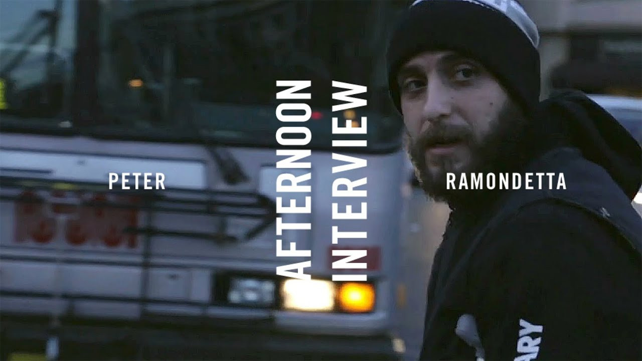 We met Peter Ramondetta in Copenhagen during filming for The Copenhagen Project. We were told he loved Satanic tattoos, had a world class Hurricane grind and lived in San Francisco — that was about it. But we immediately became a fan — both of his skating and outlook and approach to living as a skater.<br /><br />During a recent trip through the city of San Francisco we called Peter up to see if he’d come meet us for a beer. He had just rolled his ankle a couple days prior and could barely walk — but he managed to meet us in the bustling downtown district for one — said it would be his mission for the day. We learned a lot about Peter during that beer. Where his discontent for authority and love of satanic art and speed metal originated; how weed helped his epilepsy growing up and just how wild the streets around his home can be on any given day. Hoping his ankle is healed up soon and that Hurricane is terrorizing the streets of SF again.