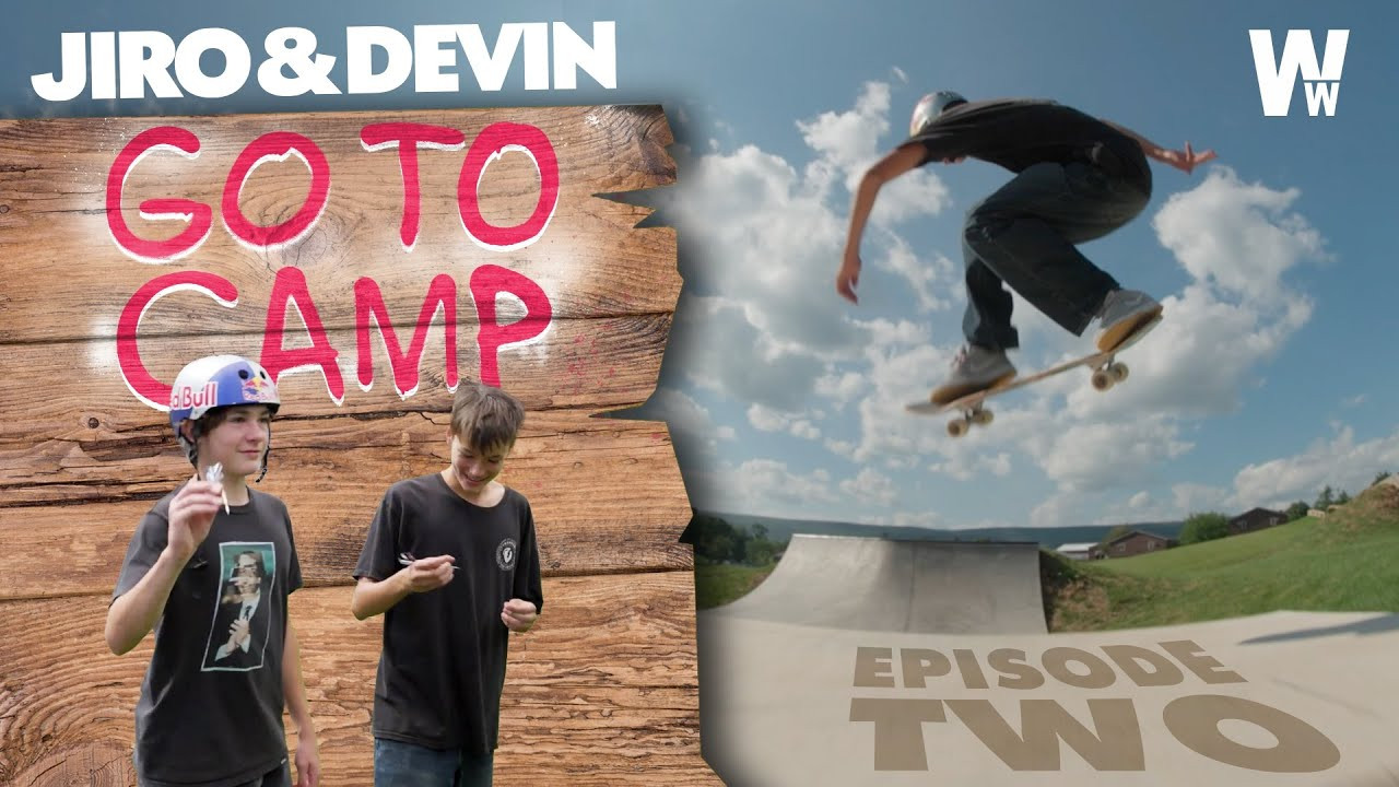 Jiro & Devin Go to Camp - Episode 2 of 5.<br /><br />Armed with darts and a map, Jiro & Devin let their accuracy decide where they'll skate at camp. Get ready for an unpredictable ride full of unexpected terrain and a barrage of hijinx between these two. <br /><br />--<br /><br />Meet Jiro Platt & Devin Flynn: Tri-State buds turned sponsored skaters for Redbull, each has gained the respect of the skate community with a laundry list of support from major brands across the industry. Before the recognition, they had one big thing in common- meeting at Camp Woodward. <br /><br />Jiro & Devin join forces for a week, returning to the ultimate action sports camp to show you what Woodward is all about: Progression, fun, and shredding world-class parks with your friends.<br /><br />--<br /><br />Go to Woodward: www.woodwardpa.com | www.woodwardwest.com | www.worldofwoodward.com<br /><br />Shop Woodward Apparel & Accessories: www.shopcampwoodward.com <br /><br />Subscribe: http://bit.ly/subscribe2woodward​ <br /><br />Facebook: http://facebook.com/woodwardcamp​ <br />Instagram: http://instagram.com/woodwardcamp​ <br />Twitter: http://twitter.com/woodwardcamp