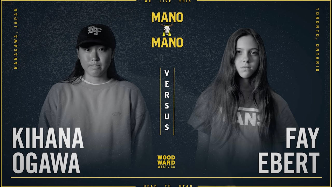 Kihana Ogawa and Fay Ebert face off for the fourth game of Round Two of the Women's Division for Mano A Mano 2023 at Woodward West.<br /><br />--<br /><br />Mano A Mano brings 32 of the world’s best transition skaters together for a single-elimination Game of S.K.A.T.E. tournament on the iconic Mini Ramp at Woodward West. <br /><br />--<br /><br />Go to Woodward: http://www.woodwardpa.com | http://www.woodwardwest.com | http://www.worldofwoodward.com<br /><br />Shop Woodward Apparel & Accessories: http://www.shopcampwoodward.com <br /><br />Subscribe: http://bit.ly/subscribe2woodward​ <br /><br />Facebook: http://facebook.com/woodwardcamp​ <br />Instagram: http://instagram.com/woodwardcamp​ <br />Twitter: http://twitter.com/woodwardcamp