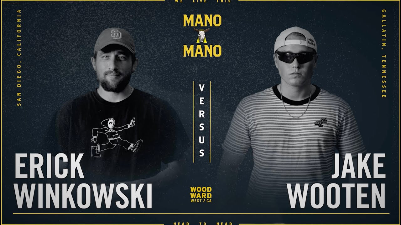 Erick Winkowski takes on Jake Wooten in the third game of Round 2, Mano A Mano 2023. <br />--<br /><br />Mano A Mano brings 32 of the world’s best transition skaters together for a single-elimination game of S.K.A.T.E. tournament on the iconic Mini Ramp at Woodward West. <br /><br />--<br /><br />Go to Woodward: http://www.woodwardpa.com | http://www.woodwardwest.com | http://www.worldofwoodward.com<br /><br />Shop Woodward Apparel & Accessories: http://www.shopcampwoodward.com <br /><br />Subscribe: http://bit.ly/subscribe2woodward​ <br /><br />Facebook: http://facebook.com/woodwardcamp​ <br />Instagram: http://instagram.com/woodwardcamp​ <br />Twitter: http://twitter.com/woodwardcamp