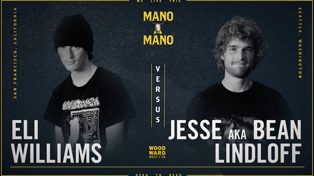 Eli Williams takes on Jesse Lindloff in the second game of Round 2, Mano A Mano 2023. <br />--<br /><br />Mano A Mano brings 32 of the world’s best transition skaters together for a single-elimination game of S.K.A.T.E. tournament on the iconic Mini Ramp at Woodward West. <br /><br />--<br /><br />Go to Woodward: http://www.woodwardpa.com | http://www.woodwardwest.com | http://www.worldofwoodward.com<br /><br />Shop Woodward Apparel & Accessories: http://www.shopcampwoodward.com <br /><br />Subscribe: http://bit.ly/subscribe2woodward​ <br /><br />Facebook: http://facebook.com/woodwardcamp​ <br />Instagram: http://instagram.com/woodwardcamp​ <br />Twitter: http://twitter.com/woodwardcamp