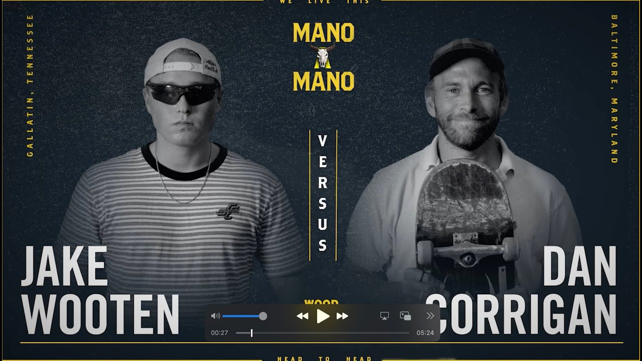 Jake Wooten takes on Dan Corrigan in the sixth game of Round 1, Mano A Mano 2023. <br />--<br /><br />Mano A Mano brings 32 of the world’s best transition skaters together for a single-elimination game of S.K.A.T.E. tournament on the iconic Mini Ramp at Woodward West. <br /><br />--<br /><br />Go to Woodward: http://www.woodwardpa.com | http://www.woodwardwest.com | http://www.worldofwoodward.com<br /><br />Shop Woodward Apparel & Accessories: http://www.shopcampwoodward.com <br /><br />Subscribe: http://bit.ly/subscribe2woodward​ <br /><br />Facebook: http://facebook.com/woodwardcamp​ <br />Instagram: http://instagram.com/woodwardcamp​ <br />Twitter: http://twitter.com/woodwardcamp