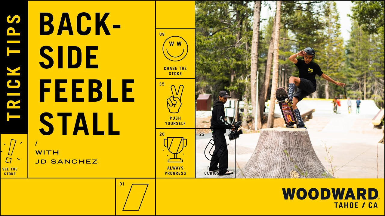Here at Woodward we know Big Things Start Here so we are bringing you our second Trick-Tip! This week JD Sanchez will teach you one of his favorite tricks, how to BS Feeble Stall. JD will go over his 3 major keys to dial in your feeble stall, starting with the basics & how to take it to the next level! Want to learn tricks like this and so much more? Get your kids started right and keep their skills progressing with Woodward Mountain Kids. Multi-week learning programs build confidence, teach fundamentals, and create friendships allowing kids to step outside their comfort zone on the slopes. Head to www.woodwardtahoe.com to book your spot today.<br /><br /> <br /><br />About Woodward Tahoe -<br /><br /> <br /><br />Lake Tahoe's ultimate hub for adventure with 16 acres of outdoor parks, lift-served mountain bike trails and a 33,000 square foot indoor action sports hub dubbed, the bunker. The Bunker is an action sports hub located in the North Lake Tahoe region, at the base of Boreal Mountain California. Woodward Tahoe operates 10 weeks of week-long summer day camps for youth ages 5-17. We offer programs in skateboard, BMX, MTB, scooter, and parkour. Each camp program provides a safe and fun learning environment for all abilities. We put the focus on fun to get the newest generation of athletes started, and keep 'em coming back for more.<br /><br /> <br /><br />--<br /><br /> <br /><br />Go to Woodward Tahoe | www.woodwardtahoe.com<br /><br /> <br /><br />Go to Woodward: www.woodwardpa.com | www.woodwardwest.com | www.worldofwoodward.com<br /><br />Shop Woodward Apparel & Accessories: www.shopcampwoodward.com<br /><br /> <br /><br />Subscribe: http://bit.ly/subscribe2woodward​<br /><br />Facebook: http://facebook.com/woodwardcamp<br /><br />​ <br /><br />Instagram: http://instagram.com/woodwardcamp​<br /><br /> <br /><br />Twitter: http://twitter.com/woodwardcamp