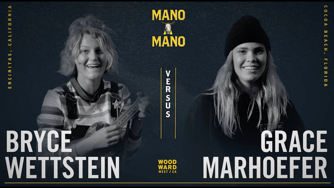 Bryce Wettstein takes on Grace Marhoefer in the third game of Round 1, Mano A Mano 2022. <br /><br />--<br /><br />Mano A Mano brings 24 of the world’s best transition skaters together for a single-elimination Game of S.K.A.T.E. tournament on the iconic Mini Ramp at Woodward West. <br /><br />New for 2022 is an 8-skater women’s division featuring top pros and up-and-coming talent, along with a handful of bonus challenges for cash prizes. <br /><br />--<br /><br />Go to Woodward: http://www.woodwardpa.com | http://www.woodwardwest.com | http://www.worldofwoodward.com<br /><br />Shop Woodward Apparel & Accessories: http://www.shopcampwoodward.com <br /><br />Subscribe: http://bit.ly/subscribe2woodward​ <br /><br />Facebook: http://facebook.com/woodwardcamp​ <br />Instagram: http://instagram.com/woodwardcamp​ <br />Twitter: http://twitter.com/woodwardcamp