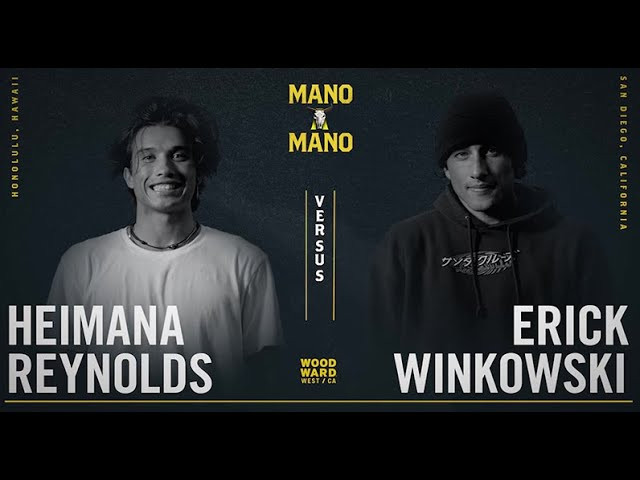 Heimana Reynolds takes on Erick Winkowski in the fourth game of Round 1, Mano A Mano 2022. <br />--<br /><br />Mano A Mano brings 24 of the world’s best transition skaters together for a single-elimination Game of S.K.A.T.E. tournament on the iconic Mini Ramp at Woodward West. <br /><br />New for 2022 is an 8-skater women’s division featuring top pros and up-and-coming talent, along with a handful of bonus challenges for cash prizes. <br /><br />--<br /><br />Go to Woodward: http://www.woodwardpa.com | http://www.woodwardwest.com | http://www.worldofwoodward.com<br /><br />Shop Woodward Apparel & Accessories: http://www.shopcampwoodward.com <br /><br />Subscribe: http://bit.ly/subscribe2woodward​ <br /><br />Facebook: http://facebook.com/woodwardcamp​ <br />Instagram: http://instagram.com/woodwardcamp​ <br />Twitter: http://twitter.com/woodwardcamp