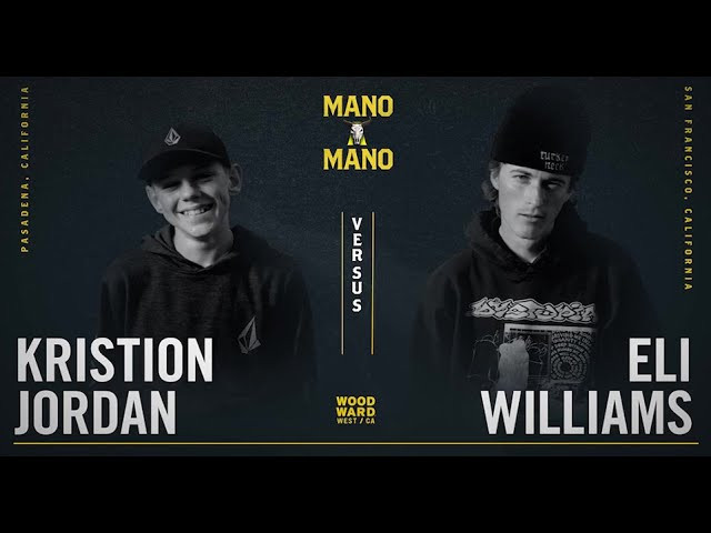 Kristion Jordan takes on Eli Williams in the third game of Round 1, Mano A Mano 2022. <br />--<br /><br />Mano A Mano brings 24 of the world’s best transition skaters together for a single-elimination Game of S.K.A.T.E. tournament on the iconic Mini Ramp at Woodward West. <br /><br />New for 2022 is an 8-skater women’s division featuring top pros and up-and-coming talent, along with a handful of bonus challenges for cash prizes. <br /><br />--<br /><br />Go to Woodward: http://www.woodwardpa.com | http://www.woodwardwest.com | http://www.worldofwoodward.com<br /><br />Shop Woodward Apparel & Accessories: http://www.shopcampwoodward.com <br /><br />Subscribe: http://bit.ly/subscribe2woodward​ <br /><br />Facebook: http://facebook.com/woodwardcamp​ <br />Instagram: http://instagram.com/woodwardcamp​ <br />Twitter: http://twitter.com/woodwardcamp