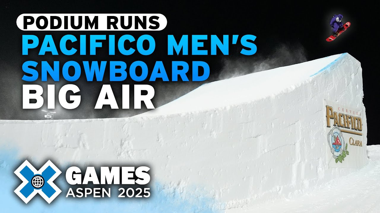 Watch the top podium runs from Pacifico Men’s Snowboard Big Air at X Games Aspen 2025!<br /><br />How medal event is judged:<br />1 heat of 8 athletes participating in 3 runs each. Best run counts, with the best run ranked 1-8. Judges will rank competitors throughout the contest.<br /><br />#XGames #XGamesAspen #snowboarding #XGamesAspen2025<br /><br />____<br /><br />X Games — your destination for all things action sports, music, lifestyle and everything in between. <br /><br />Visit our official homepage at http://xgames.com for more coverage and highlights.<br /><br />SUBSCRIBE: https://www.youtube.com/XGames<br /><br />Check us on Social @XGames:<br />Instagram ► https://instagram.com/xgames<br />TikTok ► https://www.tiktok.com/@XGames<br />Twitter ► https://twitter.com/xgames<br />Facebook ► https://facebook.com/XGames<br />Twitch ► https://www.twitch.tv/xgames<br />Snapchat ► @xgames<br />Text Us! ► (772) 494-2637<br /><br />Thanks for watching #XGames!