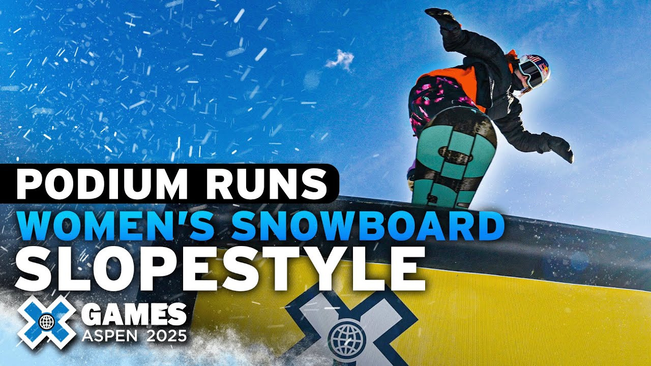 Watch the top podium runs from Women’s Snowboard Slopestyle at X Games Aspen 2025!<br /><br />How medal event is judged:<br />1 heat of 8 athletes participating in 3 runs each. Best run counts, with the best run ranked 1-8. Judges will rank competitors throughout the contest.<br /><br />#XGames #XGamesAspen #snowboarding #XGamesAspen2025<br /><br />____<br /><br /><br />X Games — your destination for all things action sports, music, lifestyle and everything in between. <br /><br />Visit our official homepage at http://xgames.com for more coverage and highlights.<br /><br />SUBSCRIBE: https://www.youtube.com/XGames<br /><br />Check us on Social @XGames:<br />Instagram ► https://instagram.com/xgames<br />TikTok ► https://www.tiktok.com/@XGames<br />Twitter ► https://twitter.com/xgames<br />Facebook ► https://facebook.com/XGames<br />Twitch ► https://www.twitch.tv/xgames<br />Snapchat ► @xgames<br />Text Us! ► (772) 494-2637<br /><br />Thanks for watching #XGames!