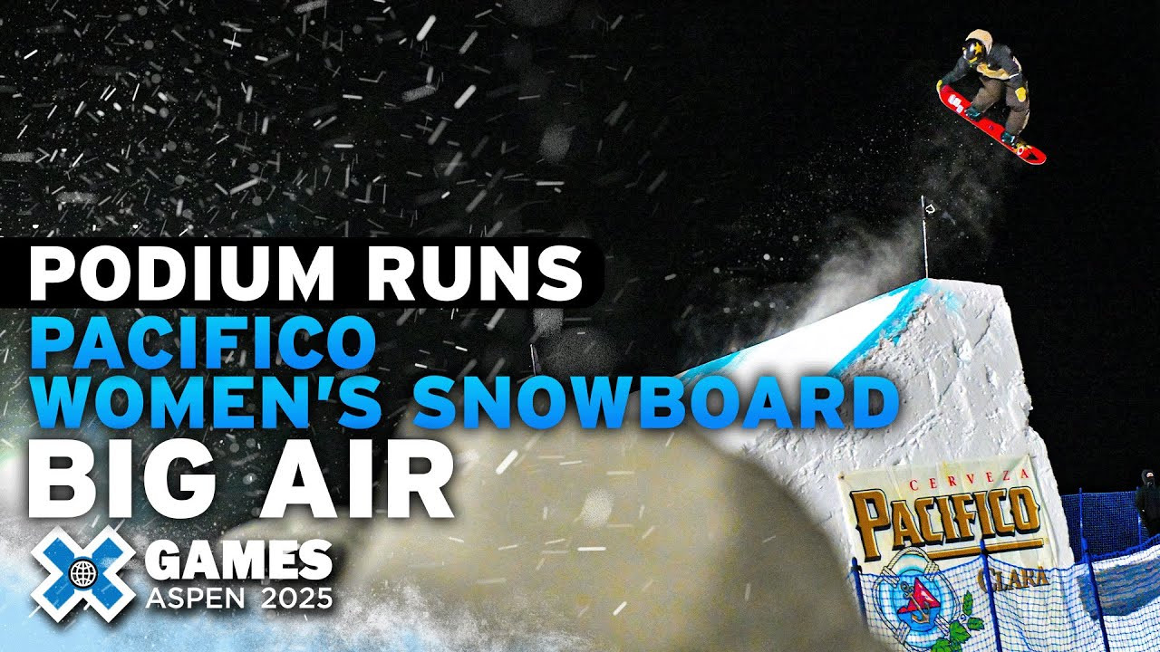 Watch the top podium runs from Pacifico Women’s Snowboard Big Air at X Games Aspen 2025!<br /><br />How medal event is judged:<br />1 heat of 8 athletes participating in 3 runs each. Best run counts, with the best run ranked 1-8. Judges will rank competitors throughout the contest.<br /><br />GOLD: Anna Gasser (AUT)<br />Run 1: 93.66<br />Cab triple cork 1260 truckdriver grab<br /><br />SILVER: Reira Iwabuchi (JPN)<br />Run 1: 93.00<br />Frontside 1440 double tailgrab <br /><br />BRONXE: Zoi Sadowski-Synnott (NZL)<br />Run 1: 92.66<br />Backside triple cork 1440 grabbing truckdriver<br /><br />#XGames #XGamesAspen #snowboarding #XGamesAspen2025____<br /><br /><br /><br />X Games — your destination for all things action sports, music, lifestyle and everything in between. <br /><br />Visit our official homepage at http://xgames.com for more coverage and highlights.<br /><br />SUBSCRIBE: https://www.youtube.com/XGames<br /><br />Check us on Social @XGames:<br />Instagram ► https://instagram.com/xgames<br />TikTok ► https://www.tiktok.com/@XGames<br />Twitter ► https://twitter.com/xgames<br />Facebook ► https://facebook.com/XGames<br />Twitch ► https://www.twitch.tv/xgames<br />Snapchat ► @xgames<br />Text Us! ► (772) 494-2637<br /><br />Thanks for watching #XGames!