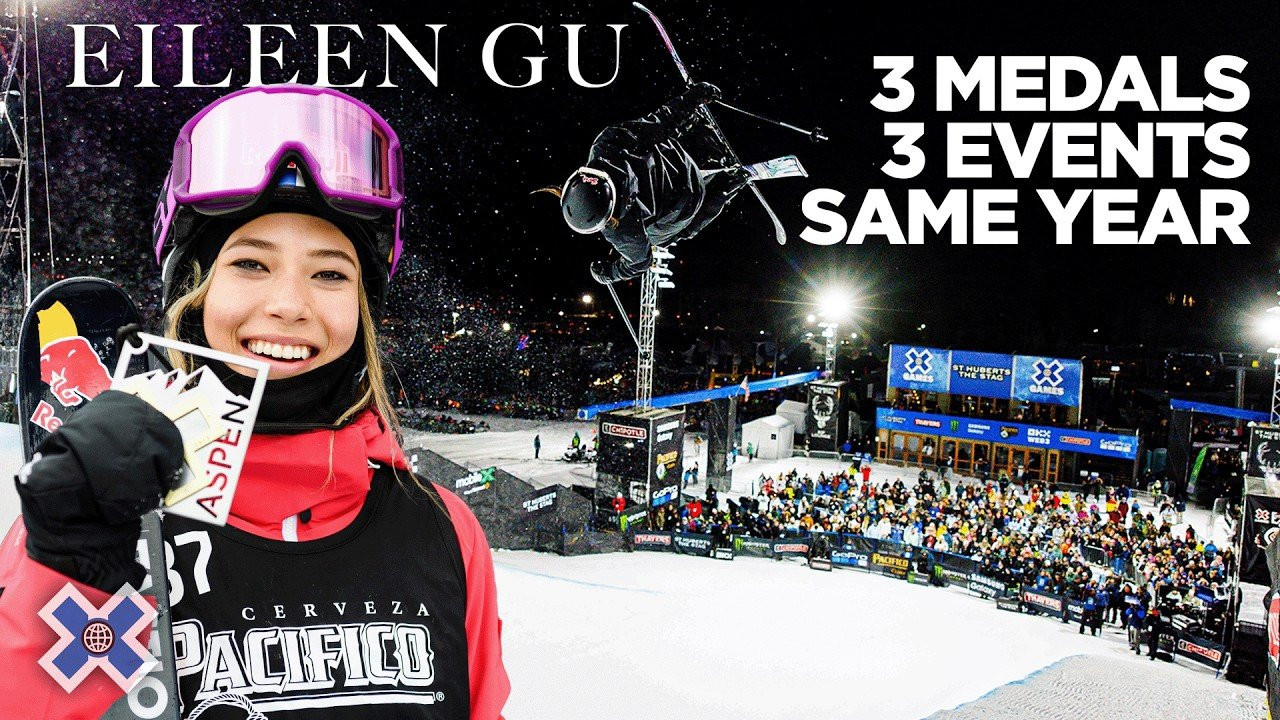 Eileen Gu isn’t just an accomplished skier with X Games and Olympic gold, she’s becoming a global rockstar. Gu has attained 4 medals across ski superpipe, ski slopestyle, and ski big air, 3 of which too place in 2021. She's the only woman to take the Ski Superpipe gold as a first-timer to the X Games. -- and her 1.9 million Instagram following is nearly twice as large as any other athlete competing at XG Aspen 2024. The San Francisco native, who represents China in international competitions, is a junior at Stanford University and is skipping school to attend XG Aspen 2025. The 20-year-old also is an accomplished fashion model with a slew of magazine covers, speaks multiple languages, plays piano and even took 2nd in her age group after entering the San Francisco Half Marathon on a whim in summer 2022.<br /><br />Eileen IG:<br />https://www.instagram.com/eileengu/?hl=en<br /><br />____<br /><br />X Games — your destination for all things action sports, music, lifestyle and everything in between. <br /><br />Visit our official homepage at http://xgames.com for more coverage and highlights.<br /><br />SUBSCRIBE: https://www.youtube.com/XGames<br /><br />Check us on Social @XGames:<br />Instagram ► https://instagram.com/xgames<br />TikTok ► https://www.tiktok.com/@XGames<br />Twitter ► https://twitter.com/xgames<br />Facebook ► https://facebook.com/XGames<br />Twitch ► https://www.twitch.tv/xgames<br />Snapchat ► @xgames<br />Text Us! ► (772) 494-2637<br /><br />Thanks for watching #XGames!