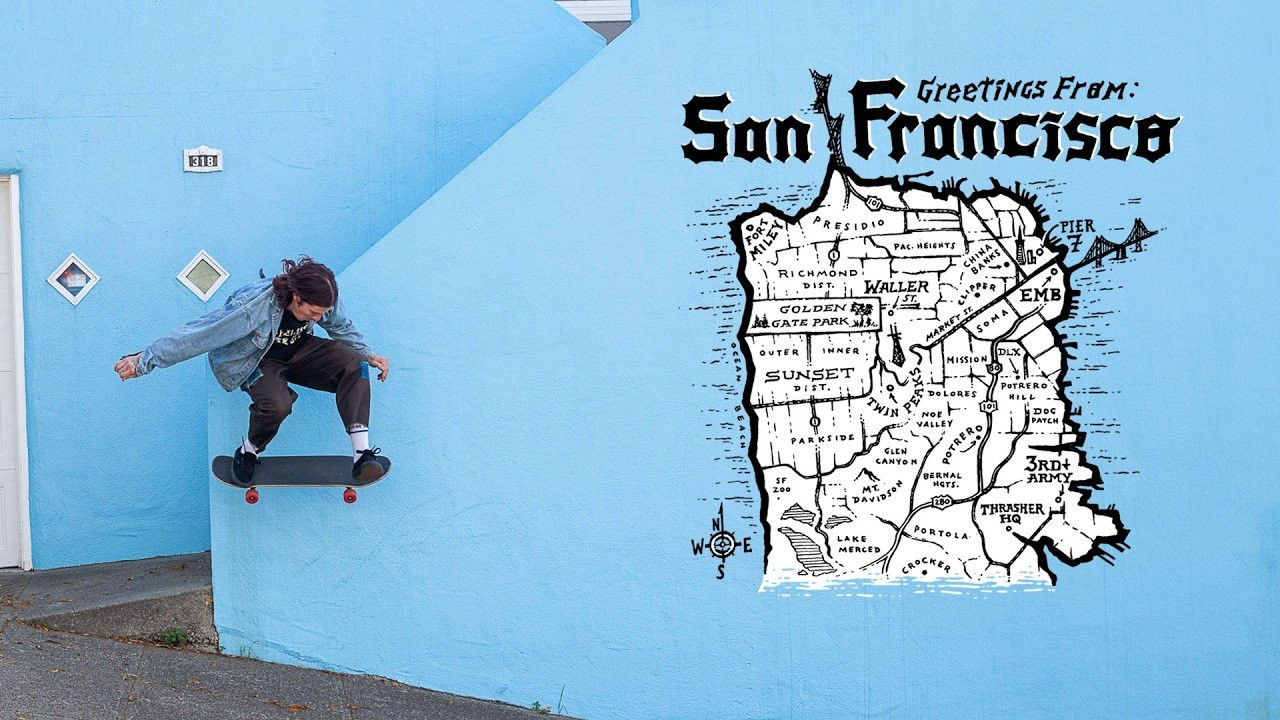 A skate postcard from the city that is the heart of skateboarding culture: San Francisco. From bombing SF hills to the bricks of the Embarcadero to the headquarters of the iconic Thrasher Magazine and more, Greetings From: San Francisco puts a spotlight on the most important skate scene in the world and the talent and characters that built it.<br /> <br />“Greetings From:” is a documentary series from Red Bull Skateboarding that takes you into the center of the global skate scene's favorite communities - watch all the episodes, featuring spots and skaters from all over the world, right now on Red Bull TV.<br /><br />Check out other episodes of "Greetings From:" on Red Bull TV: https://www.redbull.com/int-en/shows/greetings-from<br /><br />► Subscribe to the Red Bull Skateboarding on YouTube: https://www.youtube.com/@UCf9ZbGG906ADVVtNMgctVrA <br /><br />Red Bull Skateboarding on Facebook: https://www.facebook.com/RedBullSkateboarding/<br /><br />Red Bull Skateboarding on Instagram: https://www.instagram.com/redbullskate/<br /><br />Red Bull Skateboarding on Tik Tok: https://www.tiktok.com/@redbullskateboarding<br /><br />Get the FREE Red Bull TV apps for all your devices: https://go.onelink.me/351027264/35a30660