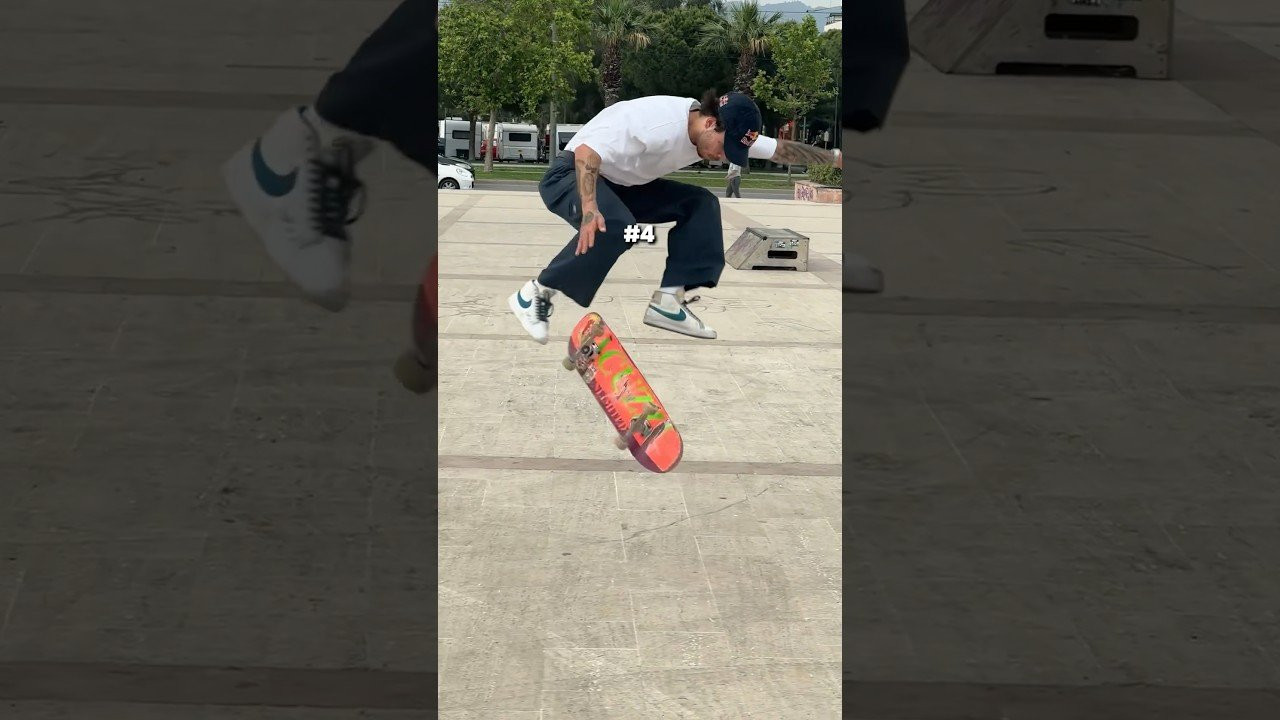 Berke Dikiscioglu with some Game Of SKATE special moves- but can you name them all? #skateboarding