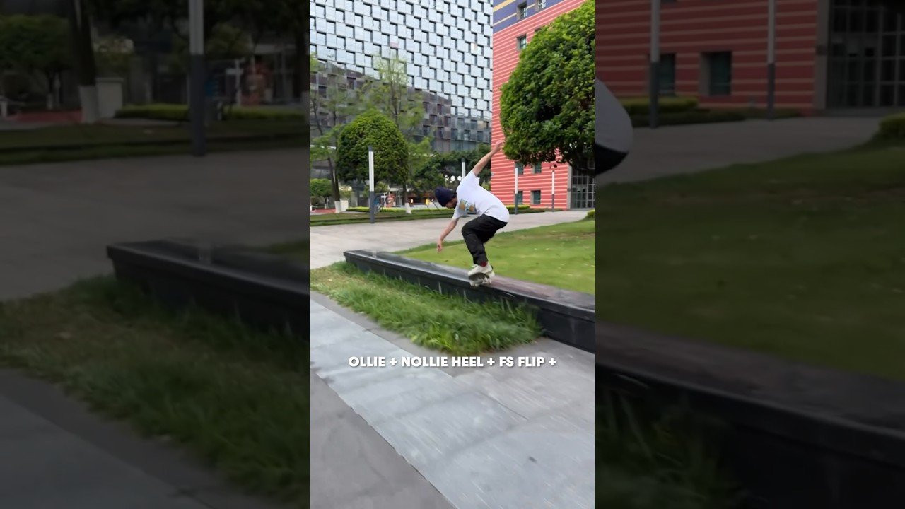 China got skate plazas for days! Torey Pudwill puts together a long line to give us a taste of the terrain - looks like playing a video game! #skateboarding #videogame